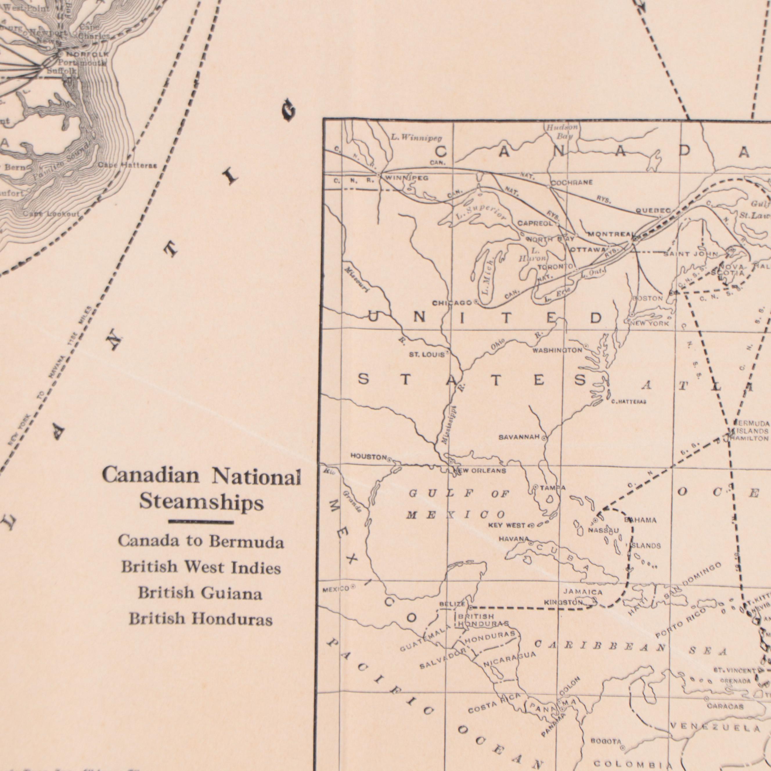 Poole Bros. Inc, Fold Out Map of North America Railway Systems, Circa 1936