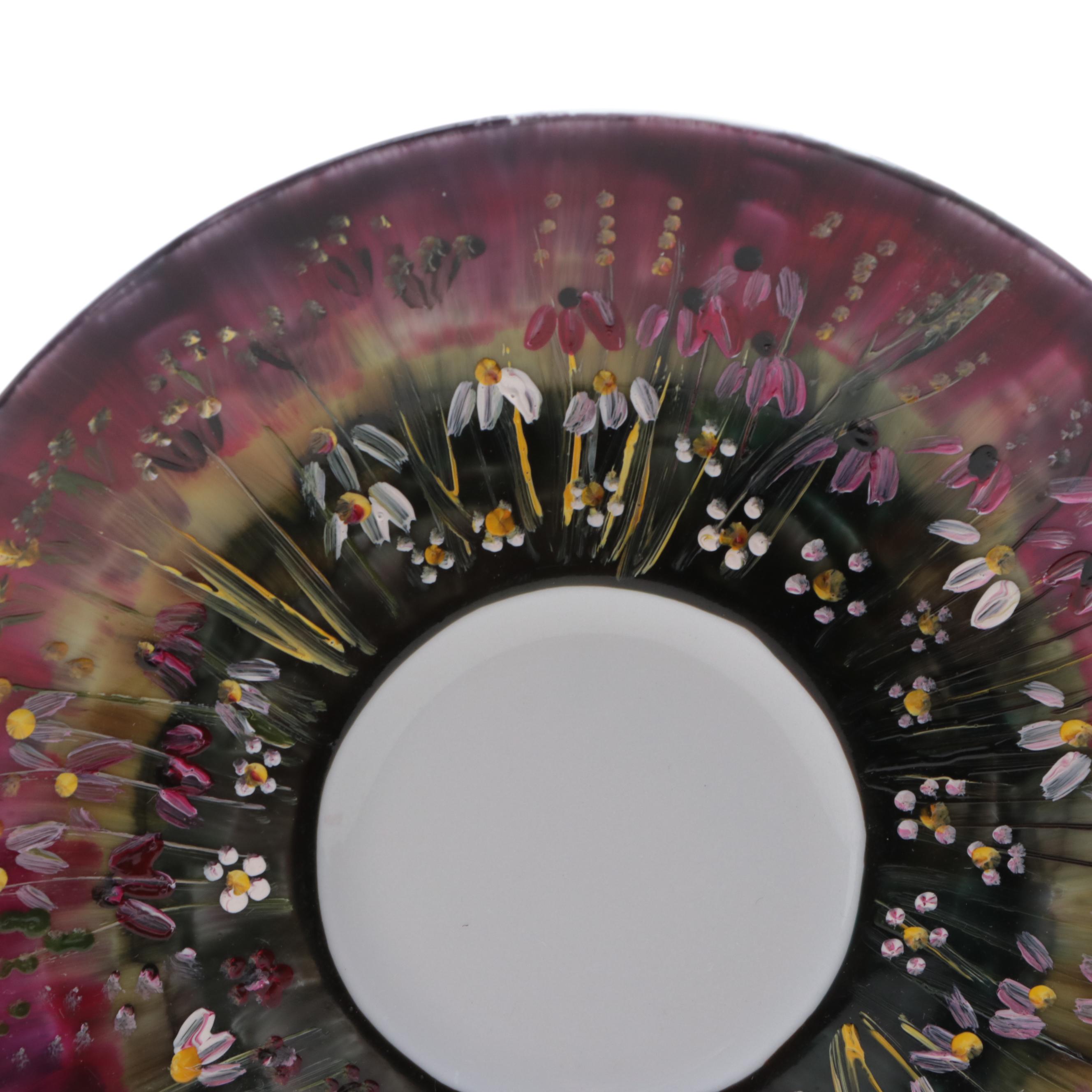 Ćmielów Polish Porcelain Hand-Painted Saucer