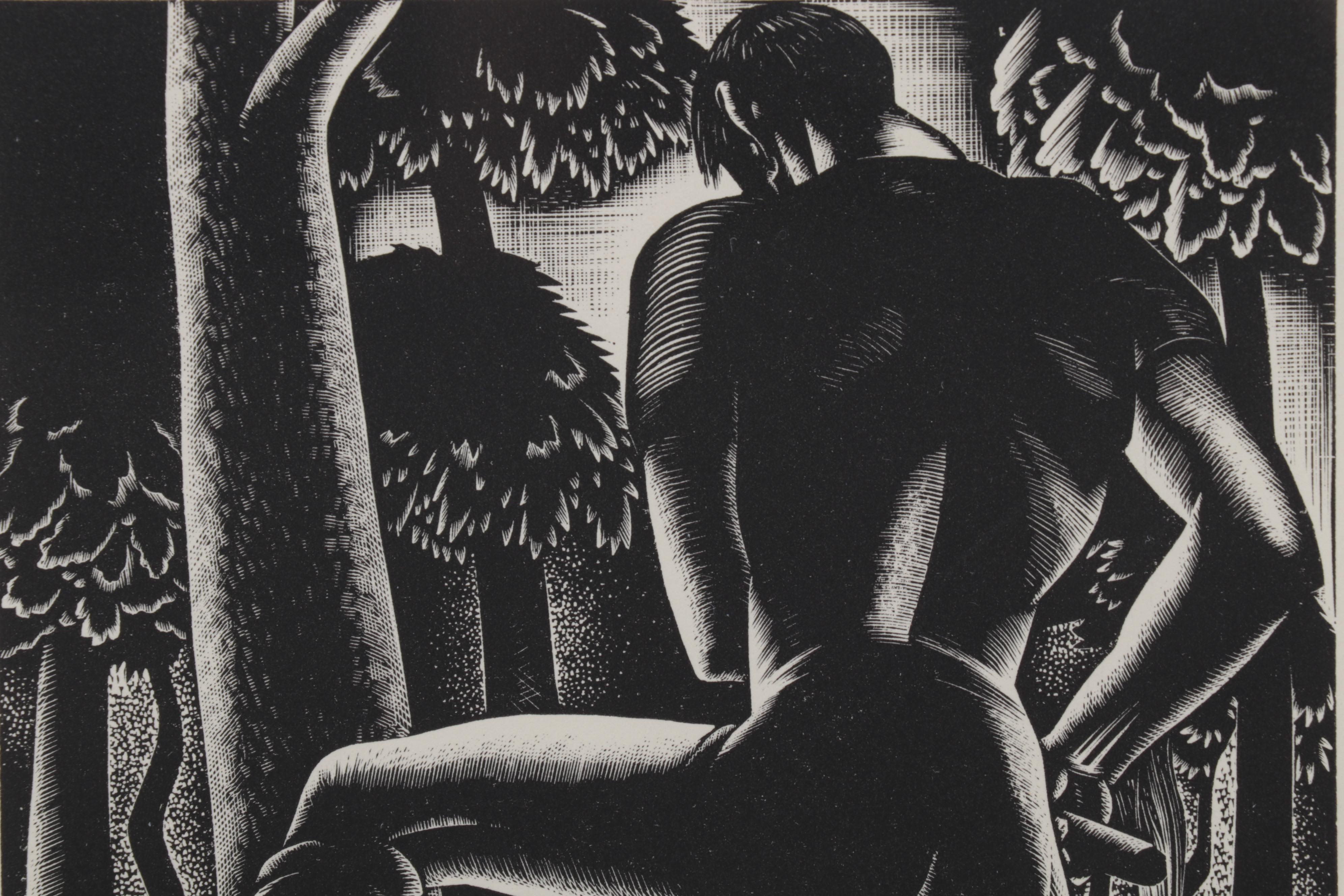 Lynd Ward Art Deco Woodcut From "Wild Pilgrimage," 1932