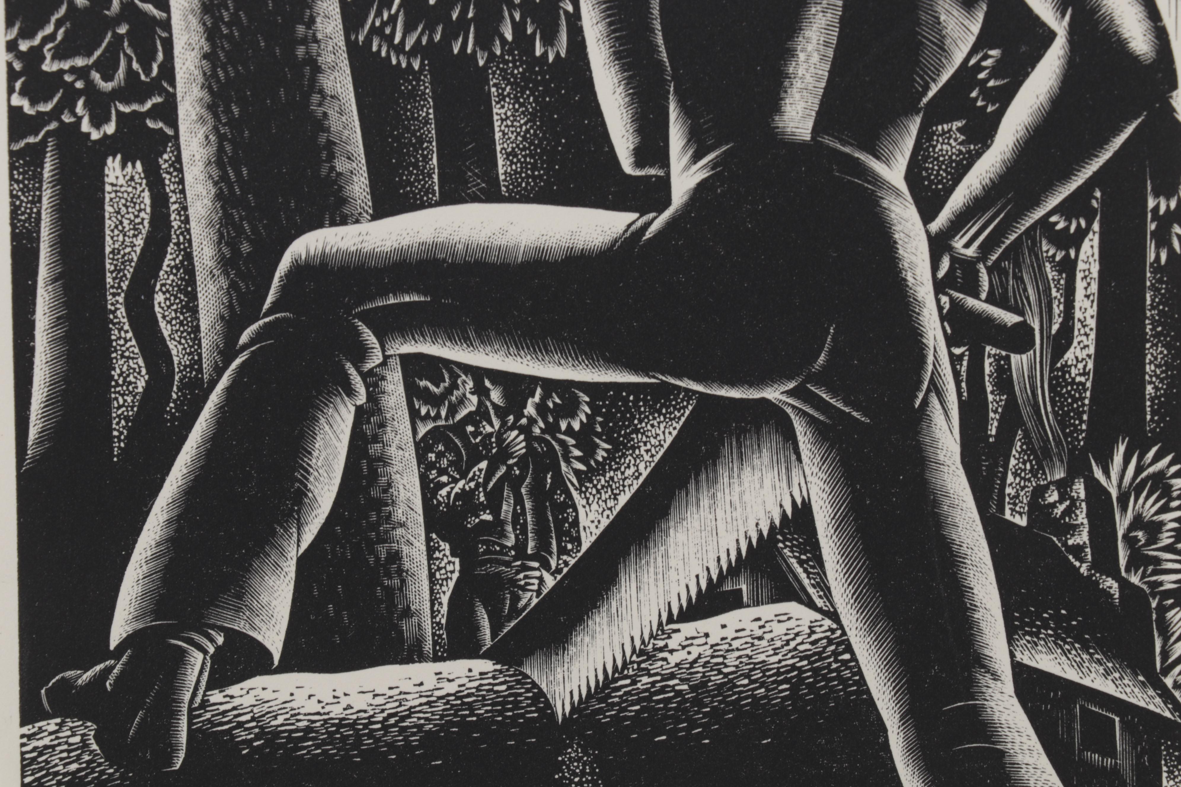 Lynd Ward Art Deco Woodcut From "Wild Pilgrimage," 1932