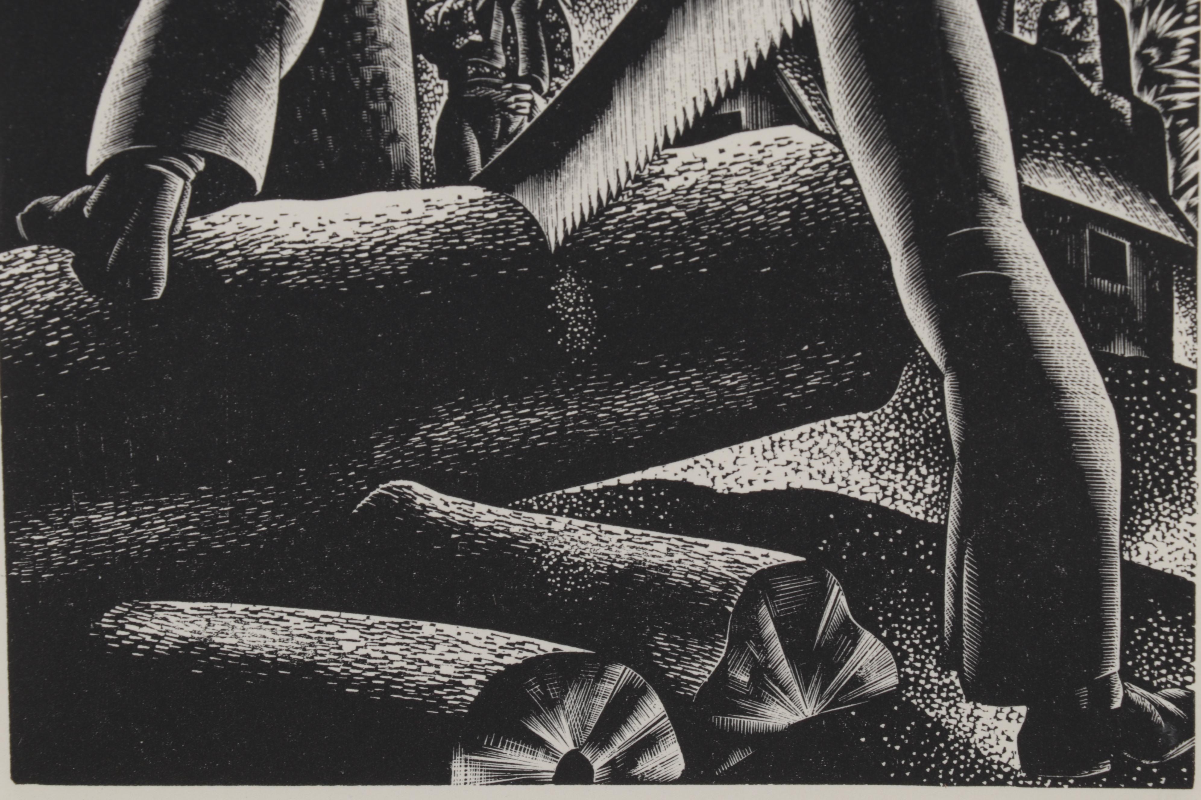 Lynd Ward Art Deco Woodcut From "Wild Pilgrimage," 1932