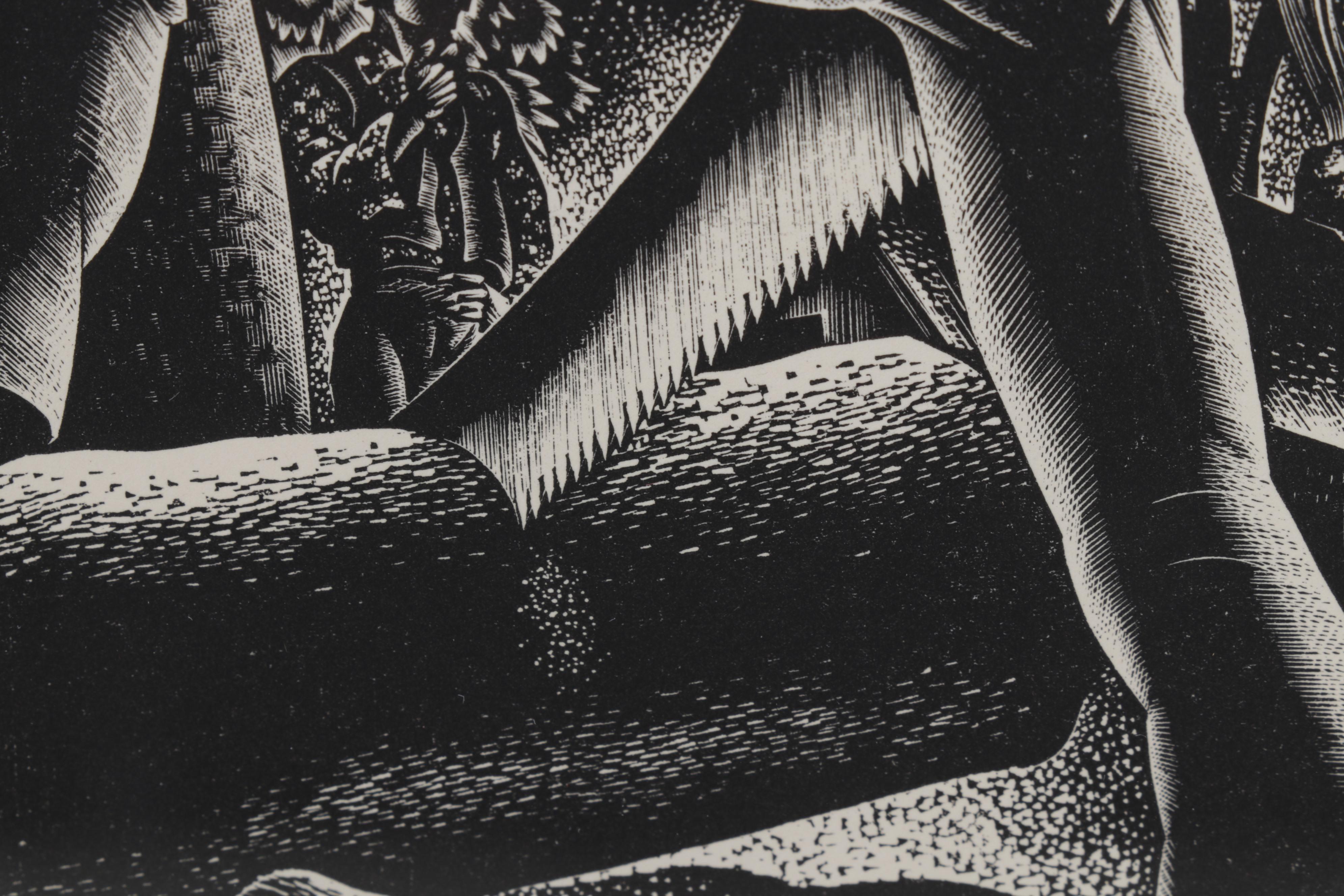 Lynd Ward Art Deco Woodcut From "Wild Pilgrimage," 1932