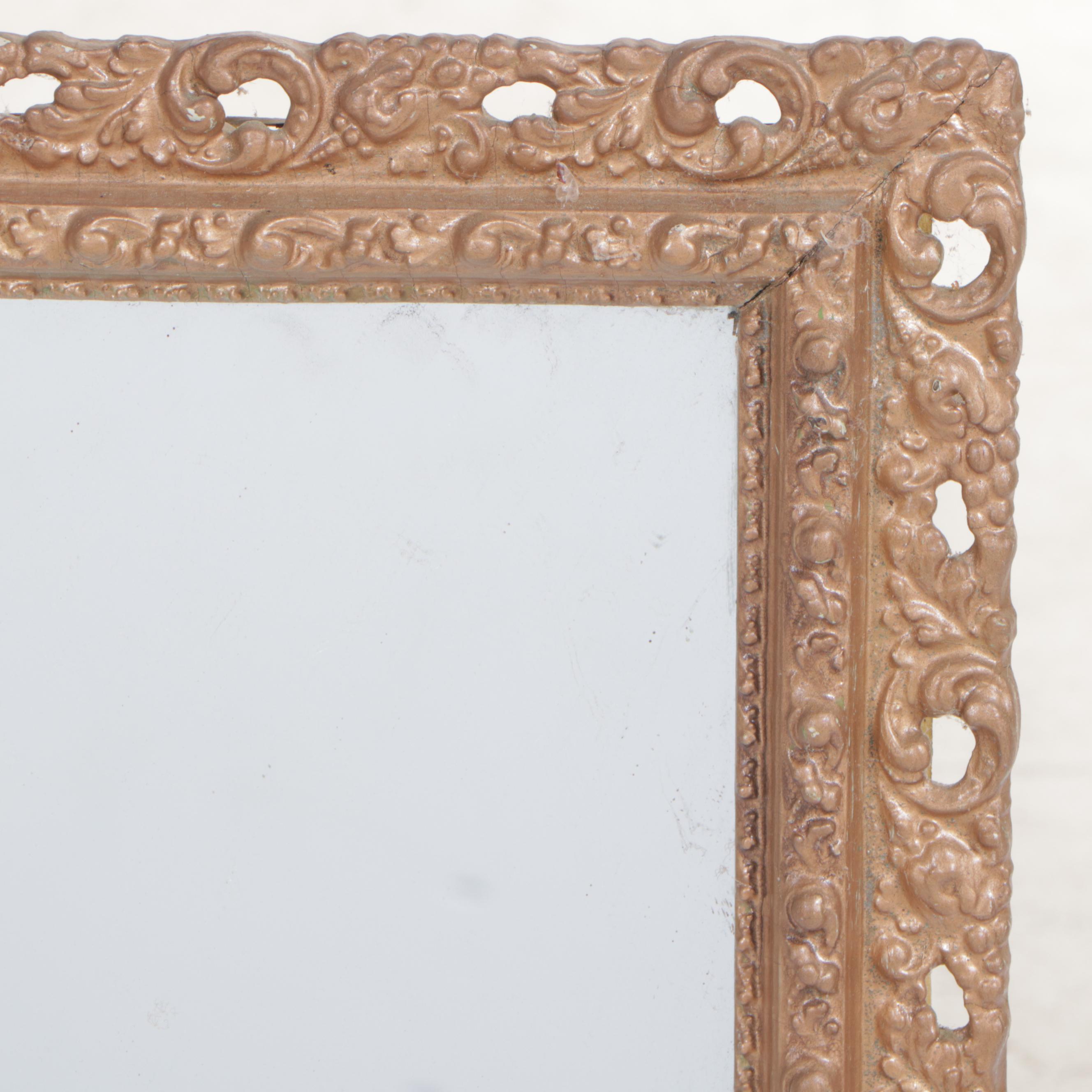 Late Victorian Giltwood and Composition Mirror, Late 19th/Early 20th Century