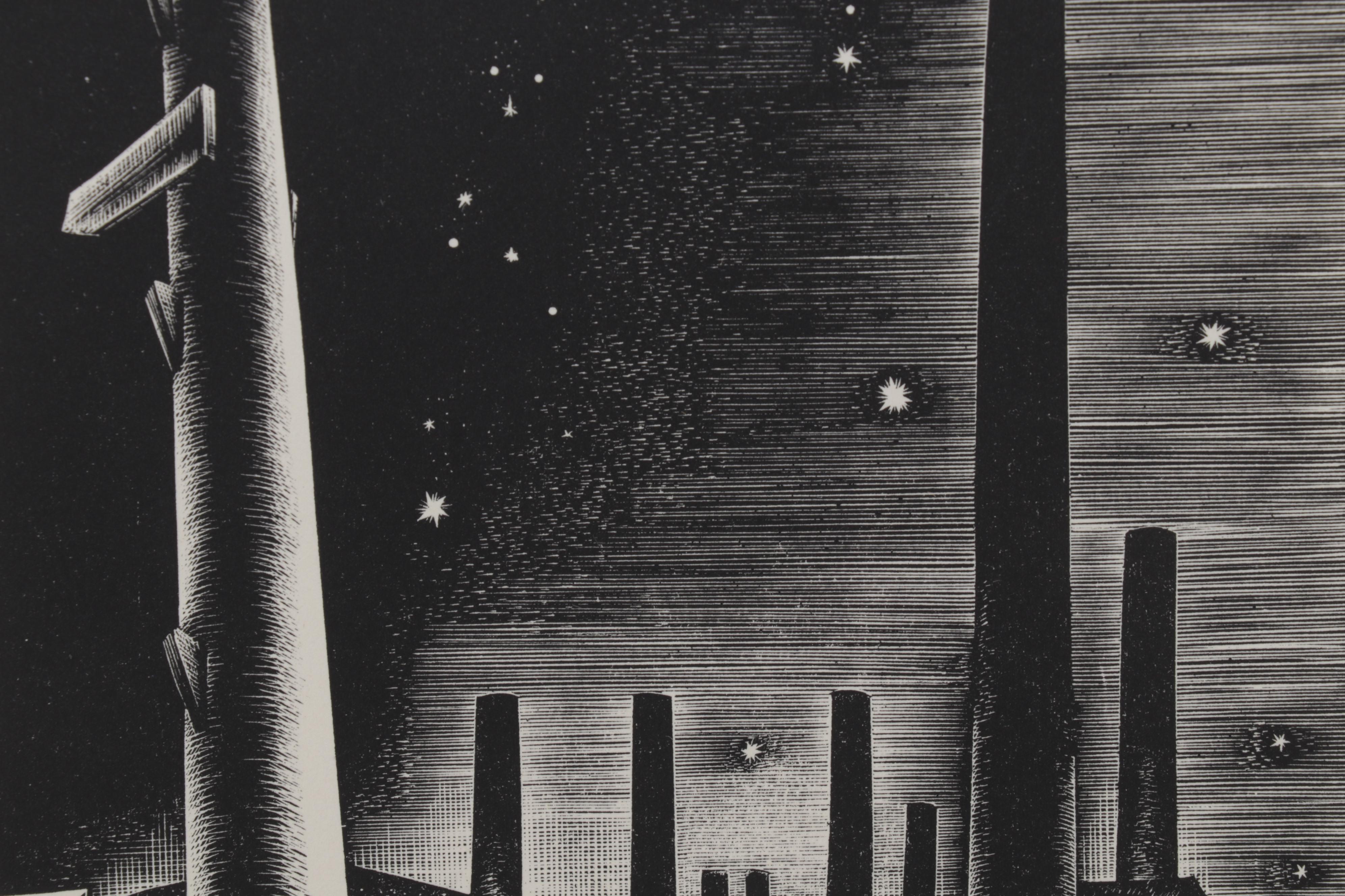 Lynd Ward Art Deco Woodcut From "Wild Pilgrimage," 1932