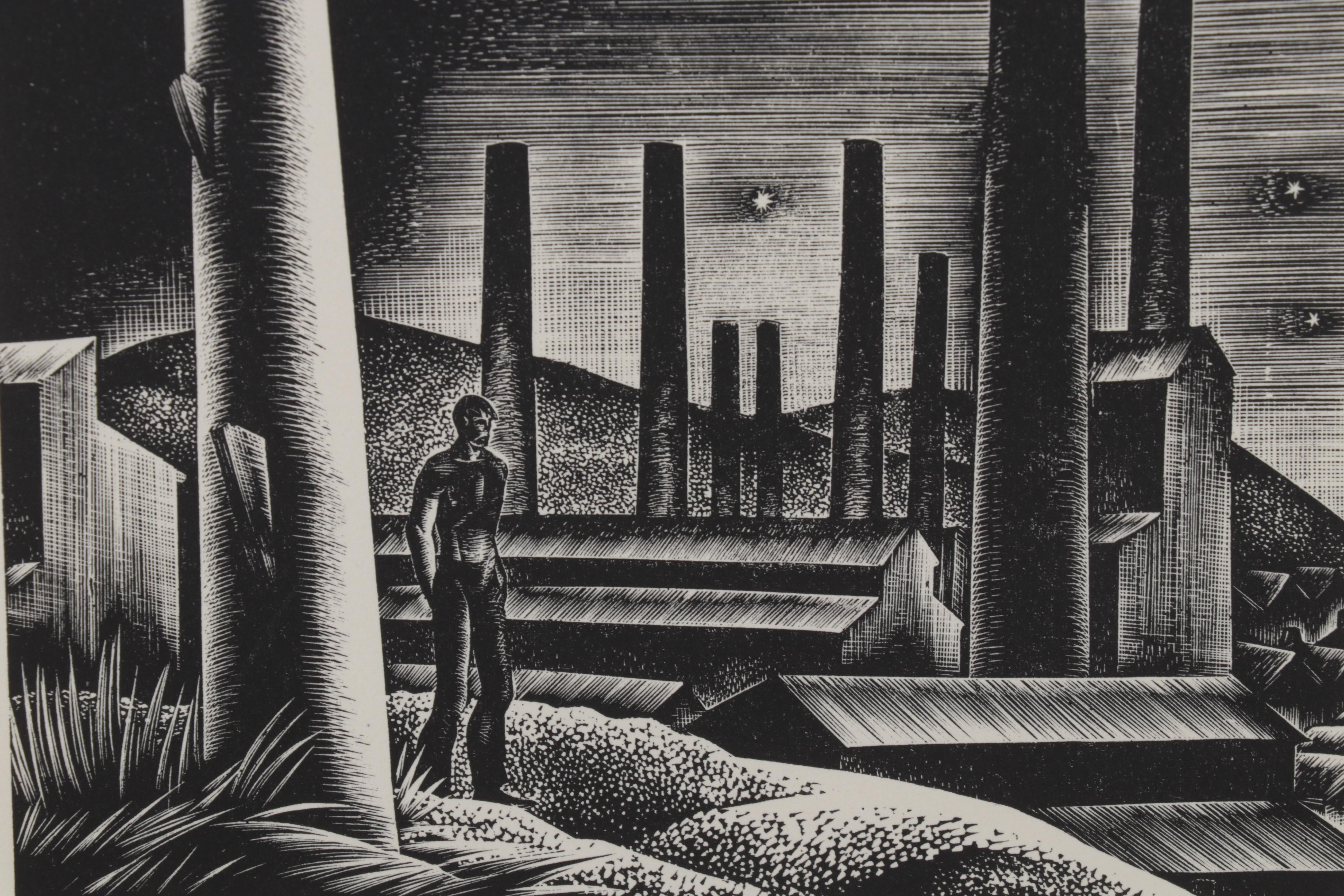 Lynd Ward Art Deco Woodcut From "Wild Pilgrimage," 1932