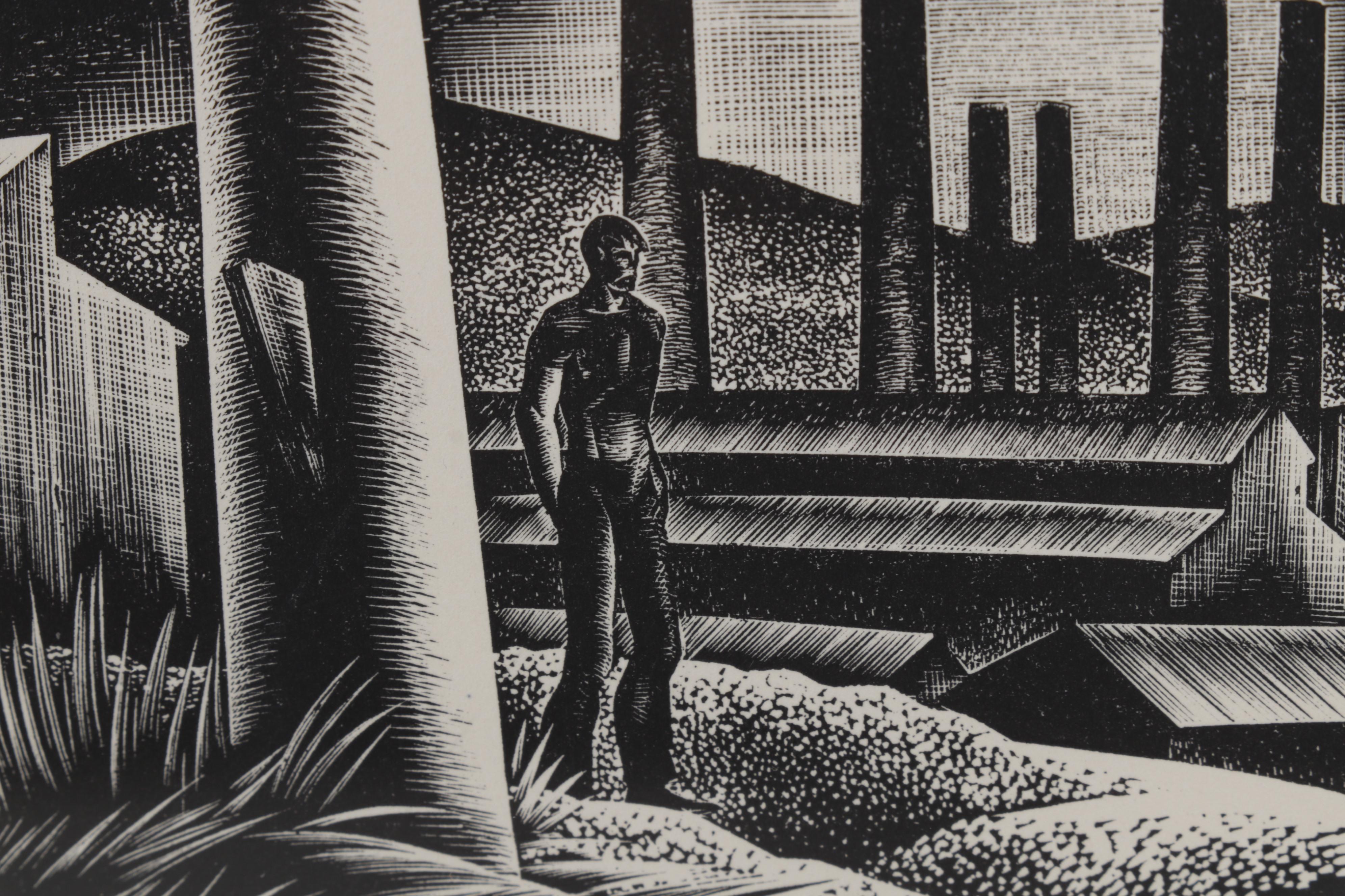 Lynd Ward Art Deco Woodcut From "Wild Pilgrimage," 1932
