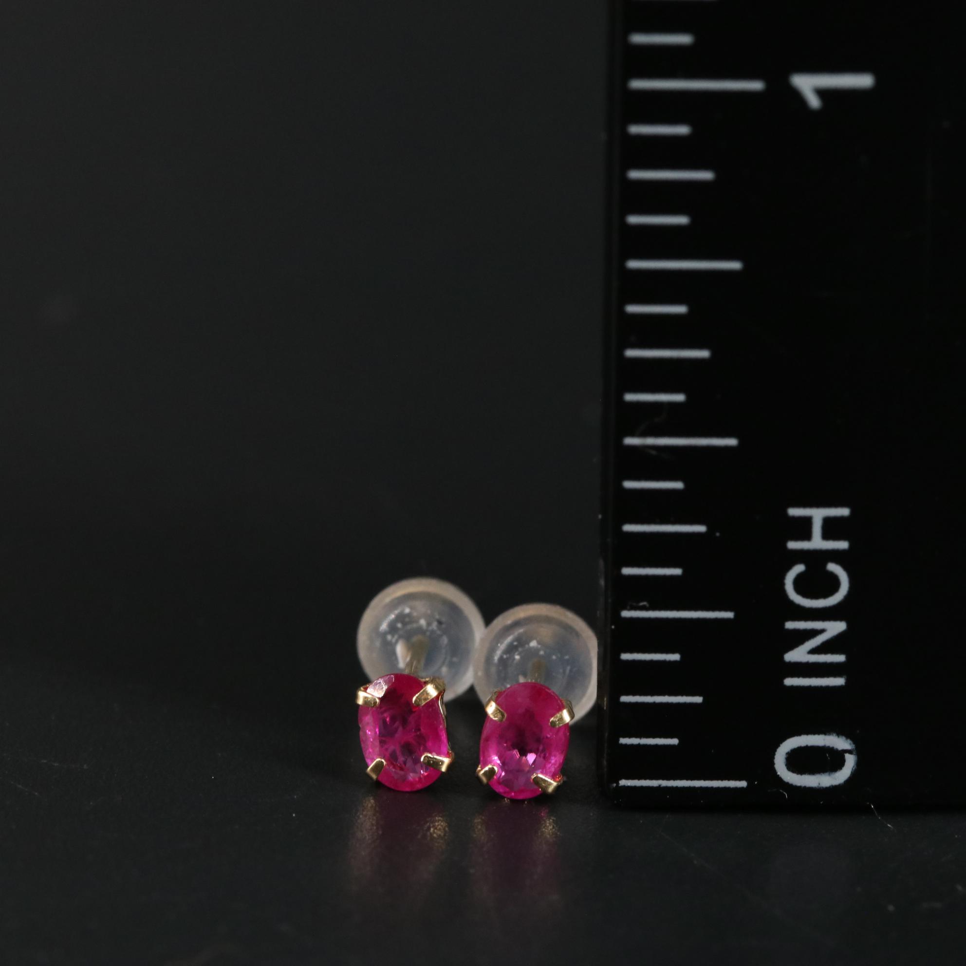 18K Ruby Stud Earrings
