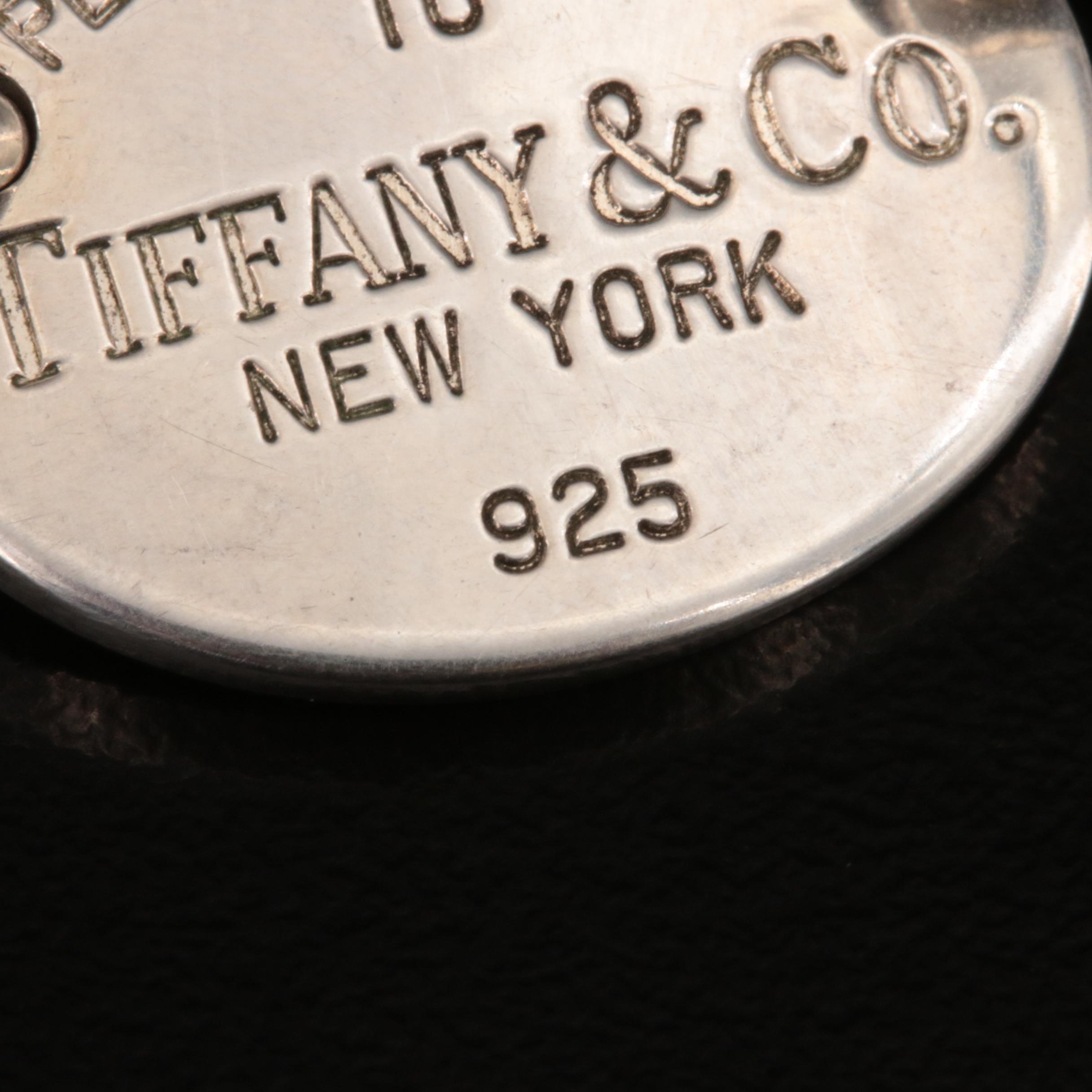 Tiffany & Co. Please Return to Tiffany Sterling Oval Tag Necklace