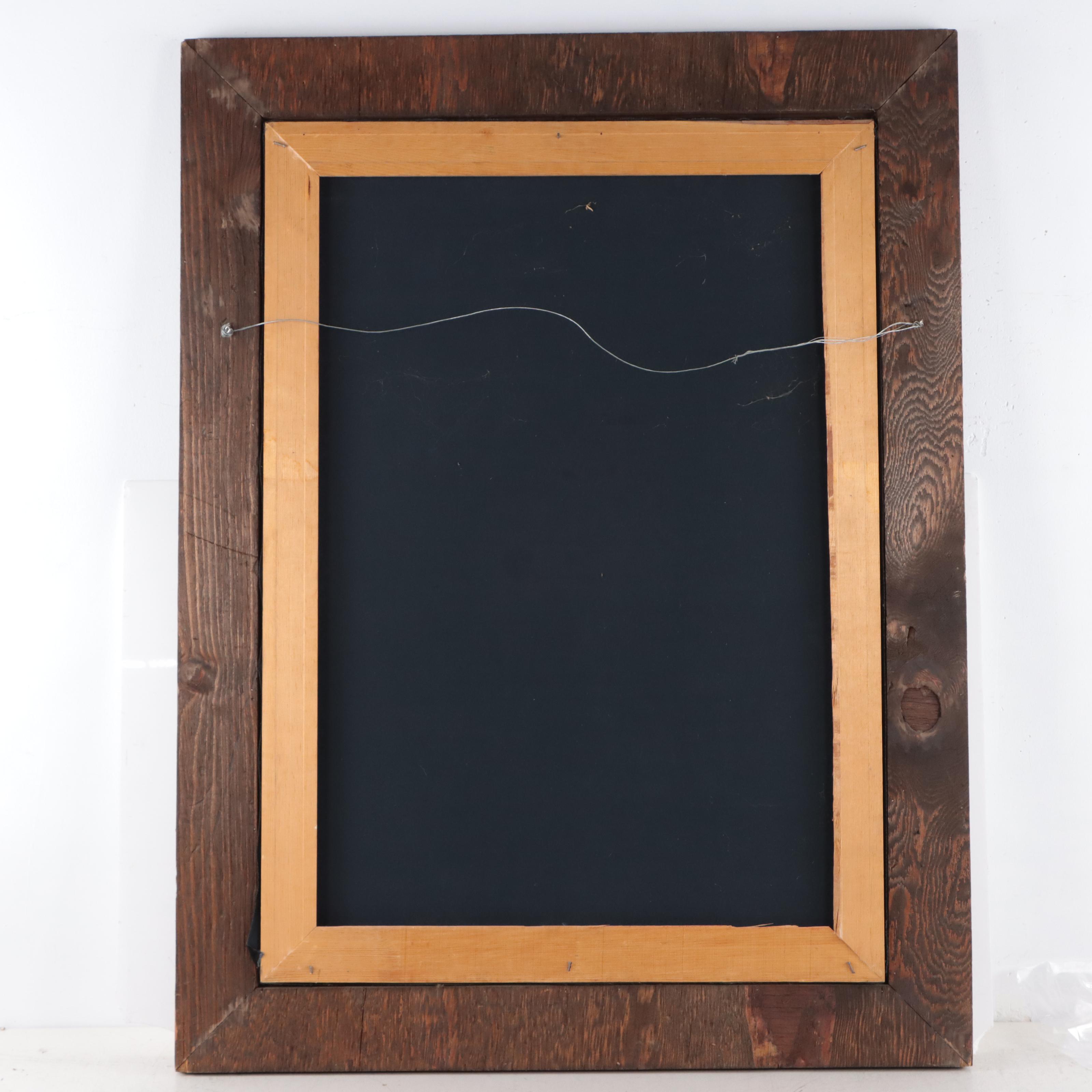 Portrait of Fisherman Acrylic Painting on Velvet