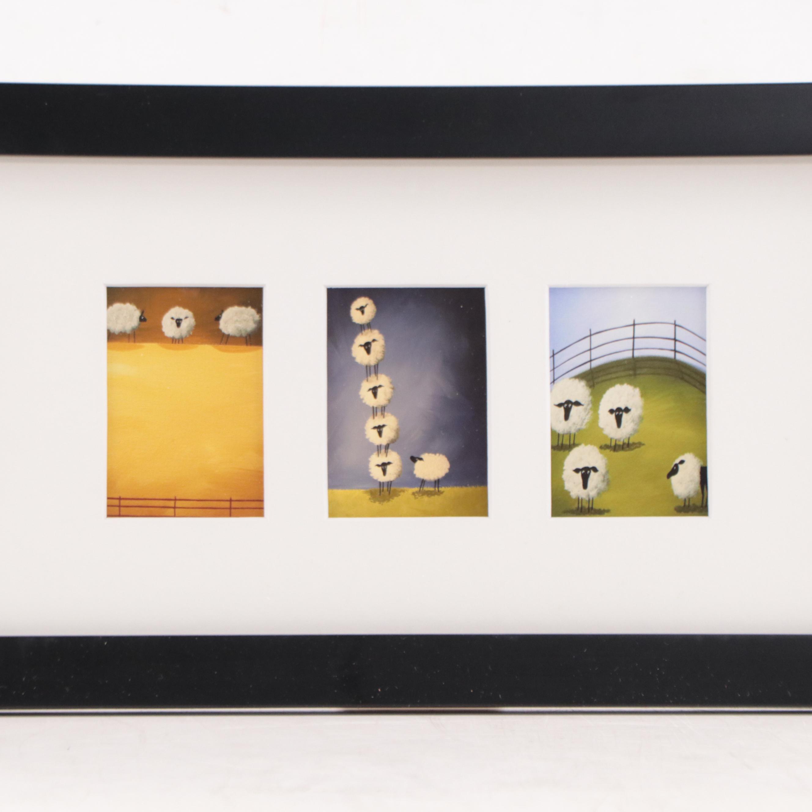 Debbie Criswell Folk Art Giclées of Sheep, 21st Century