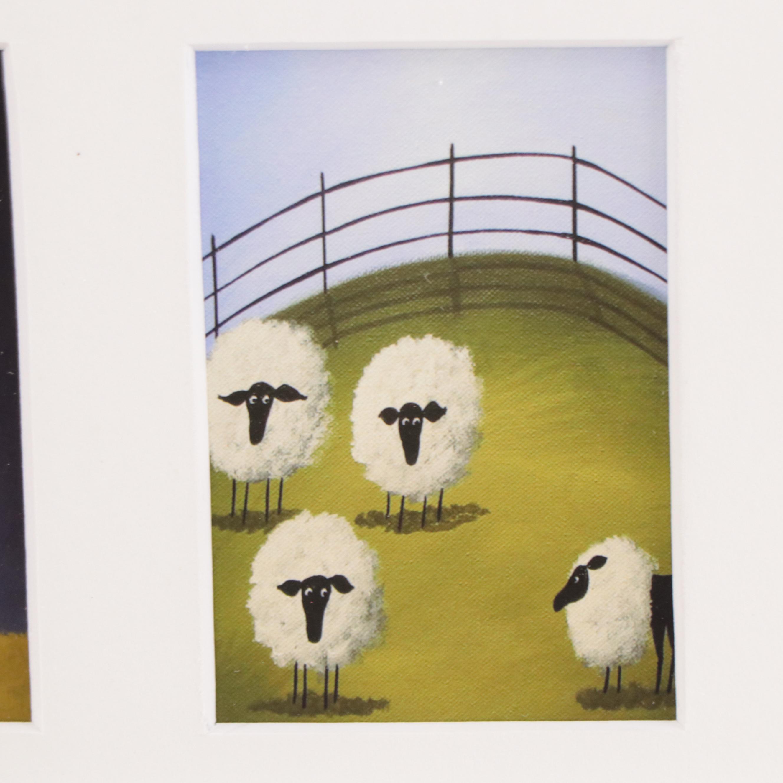 Debbie Criswell Folk Art Giclées of Sheep, 21st Century