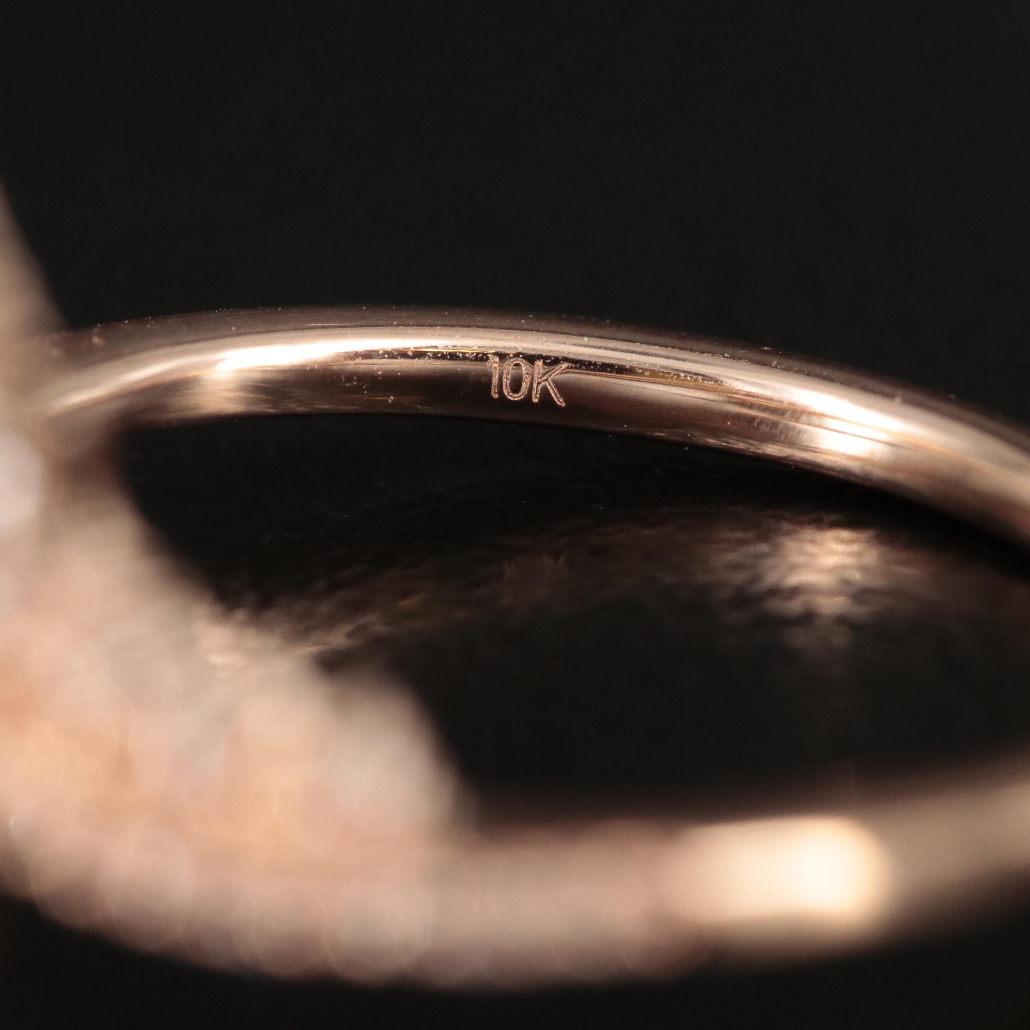 10K Rose Gold Pearl and Sapphire Tiara Ring