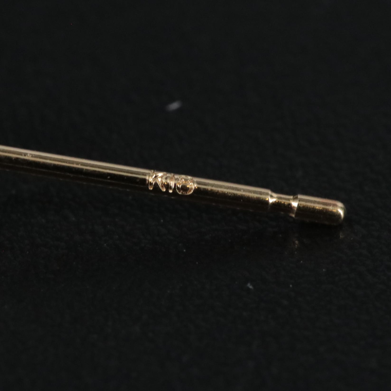 18K Aquamarine Heart Stud Earrings