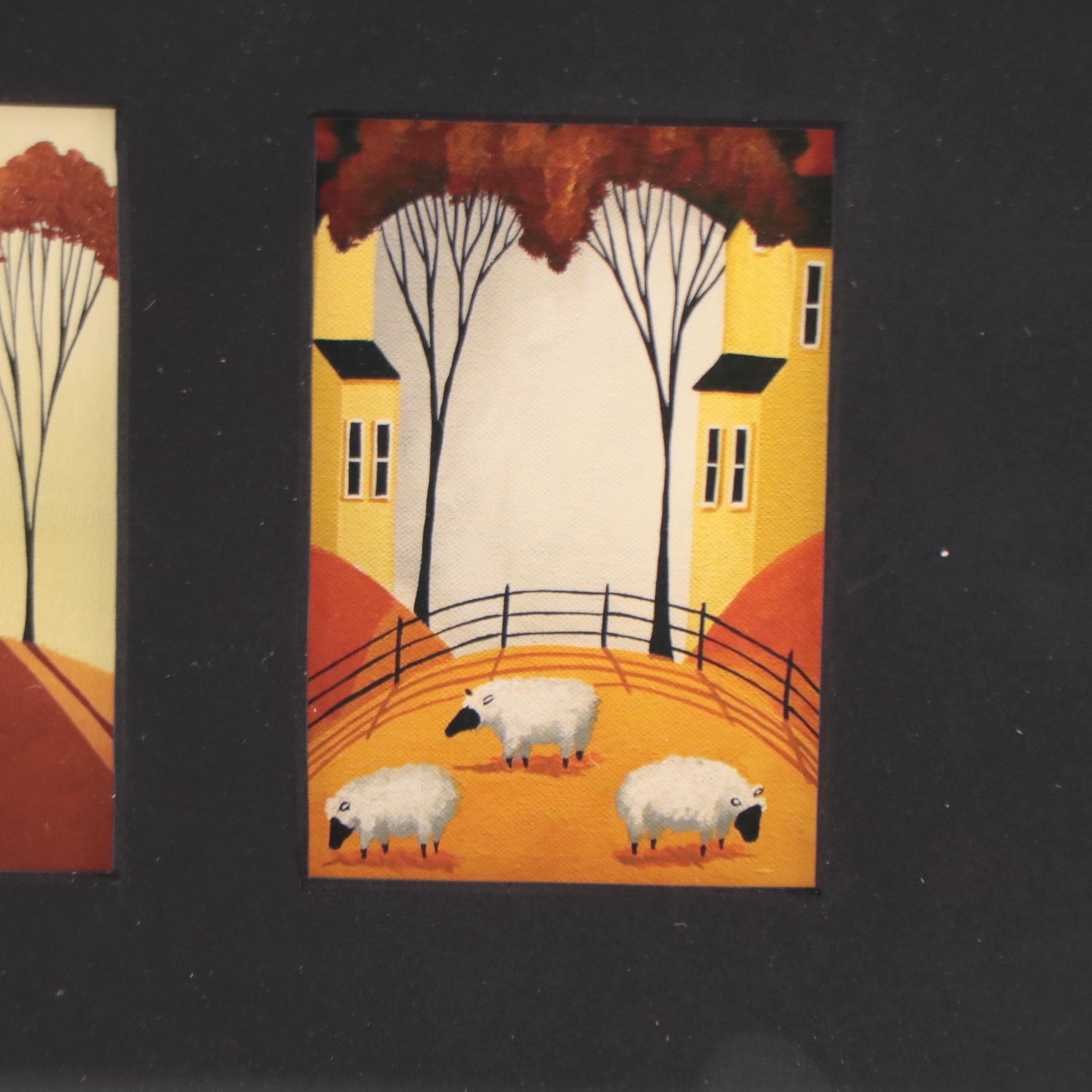 Debbie Criswell Folk Art Giclées of Sheep, 21st Century