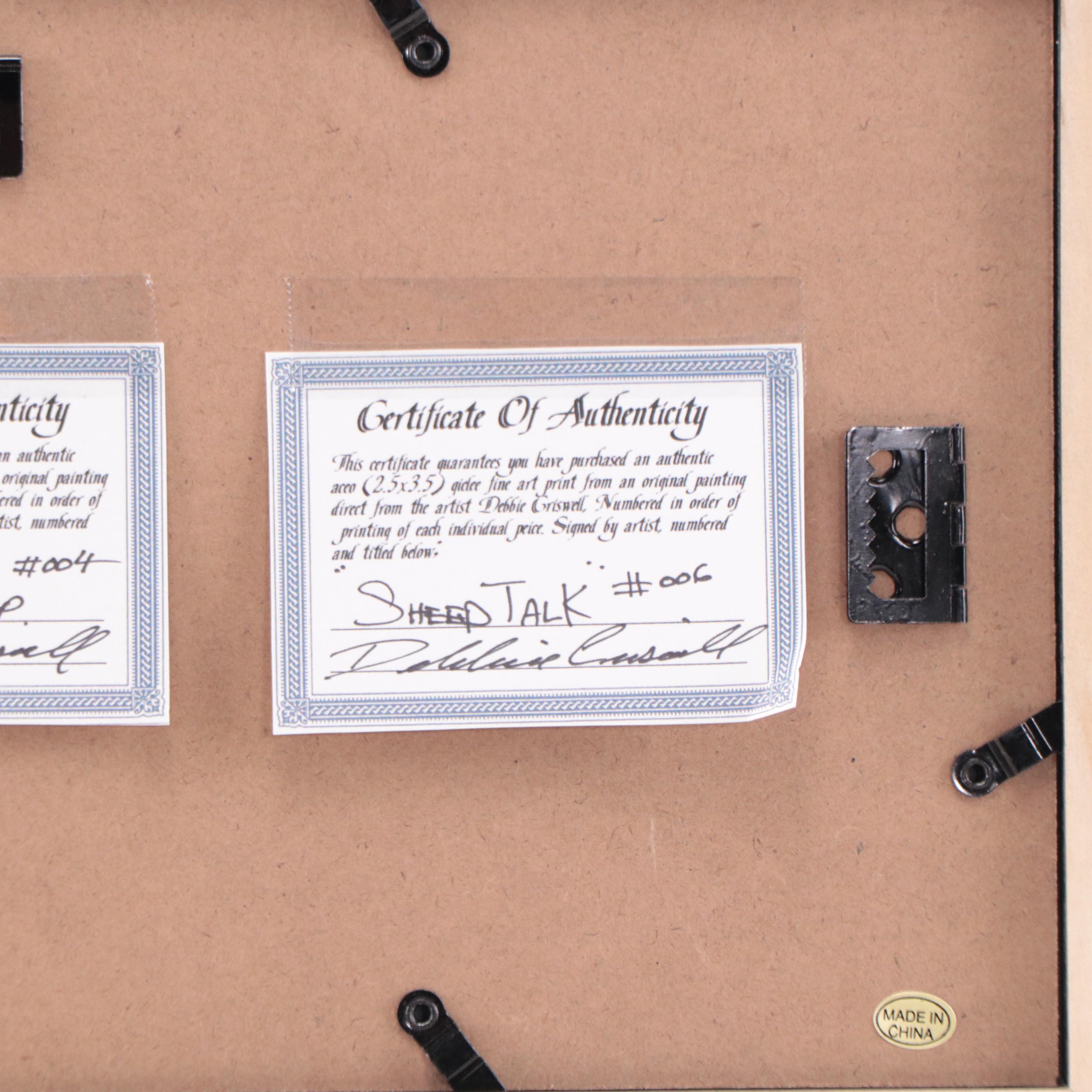 Debbie Criswell Folk Art Giclées of Sheep, 21st Century