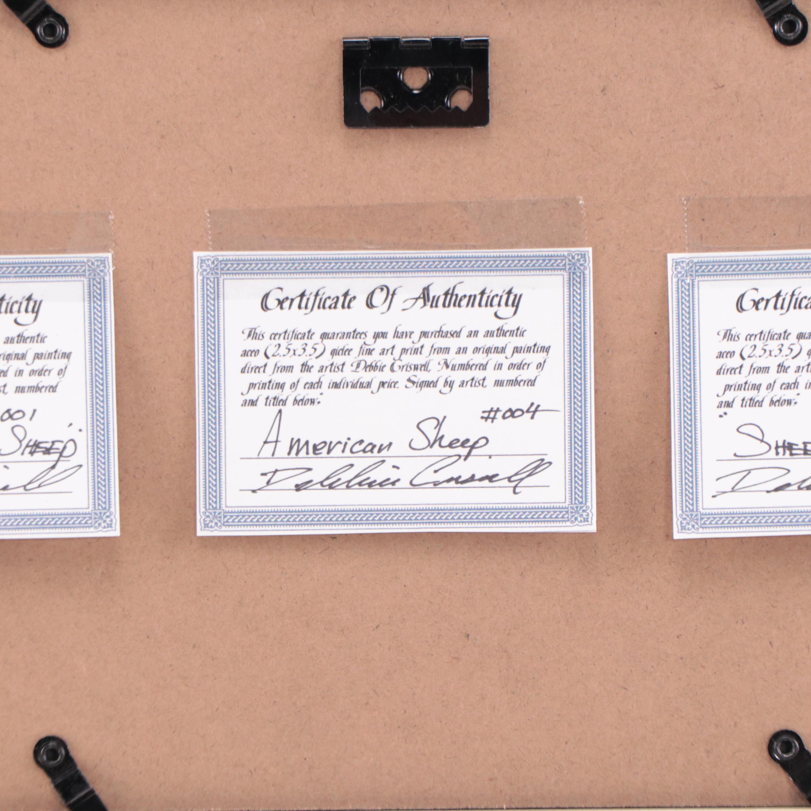 Debbie Criswell Folk Art Giclées of Sheep, 21st Century