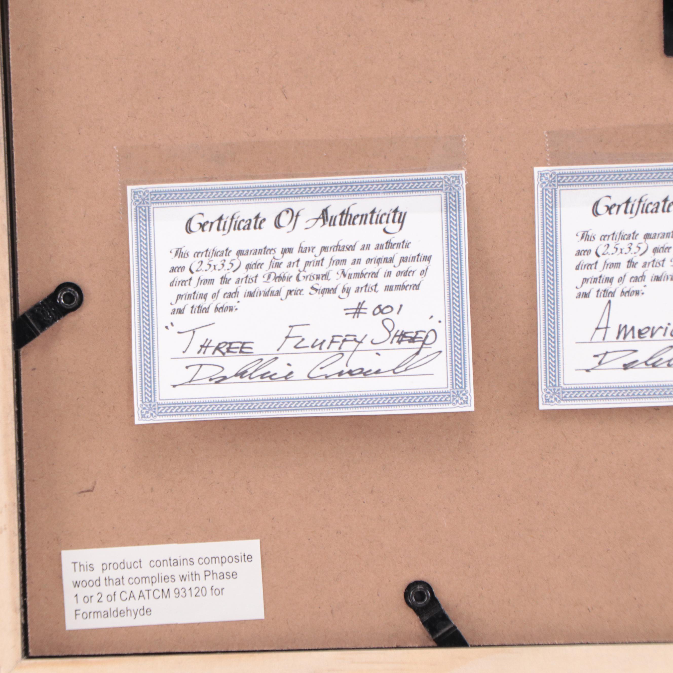 Debbie Criswell Folk Art Giclées of Sheep, 21st Century