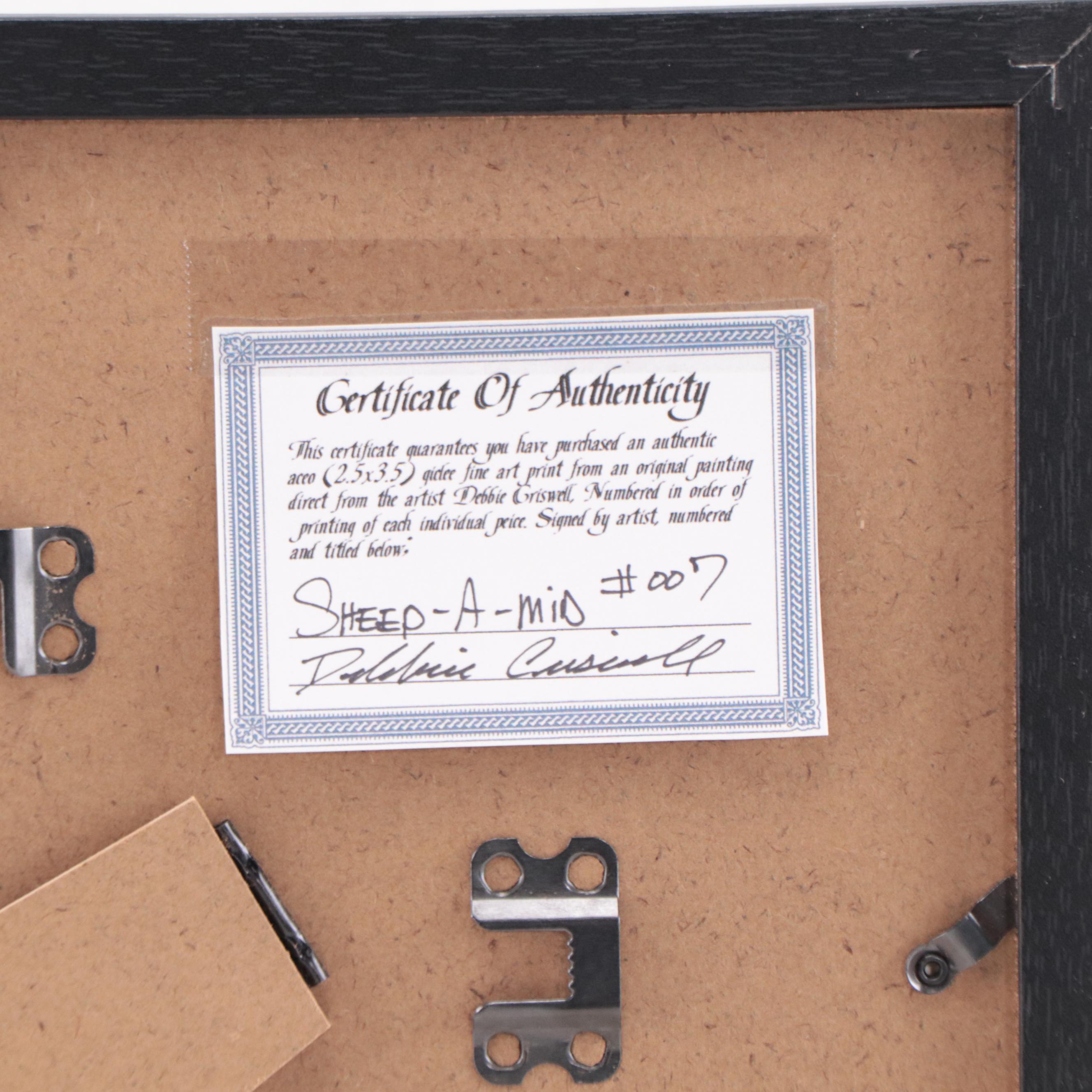 Debbie Criswell Folk Art Giclées of Sheep, 21st Century