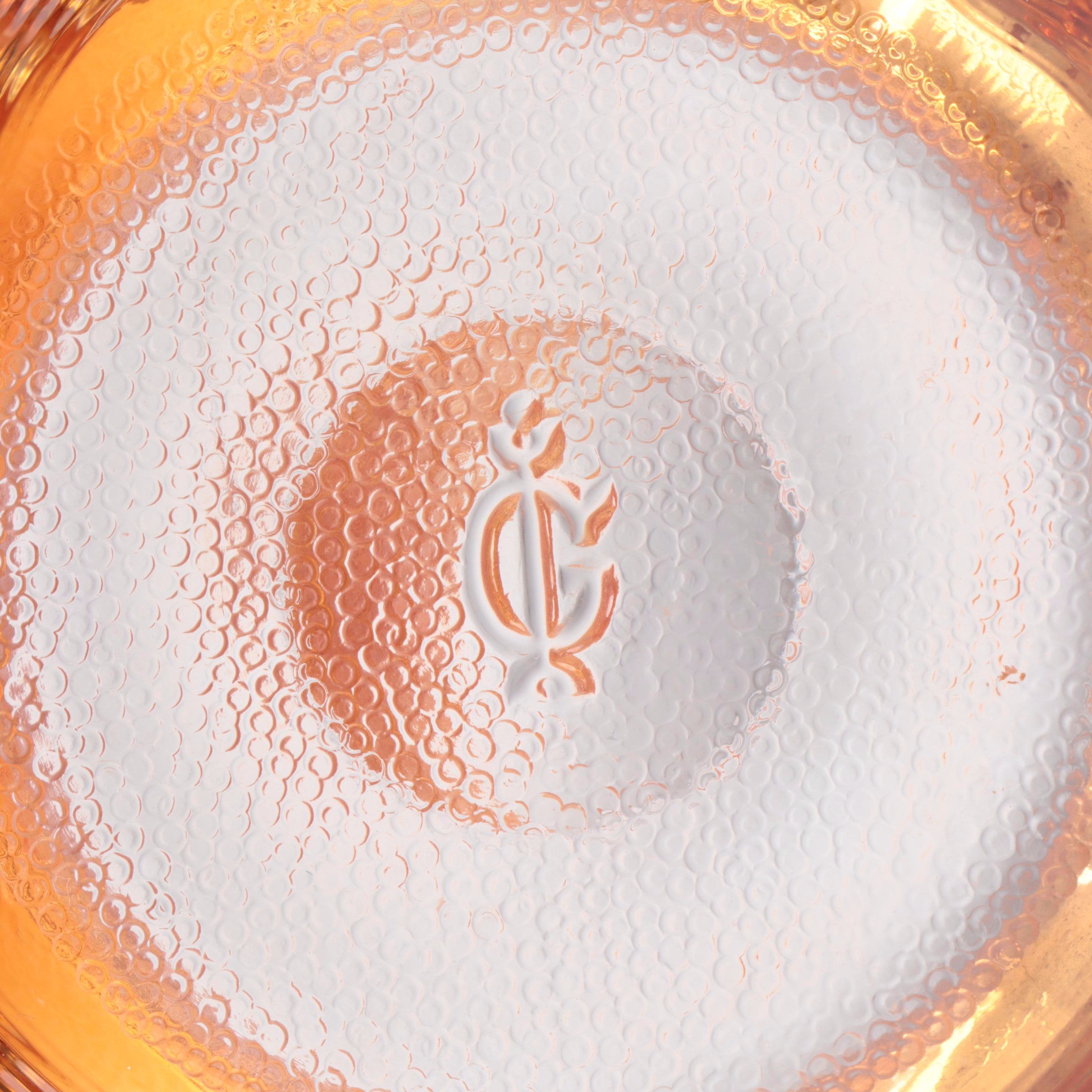 Imperial Glass Iridescent Marigold Carnival Glass Pitcher and Tumblers