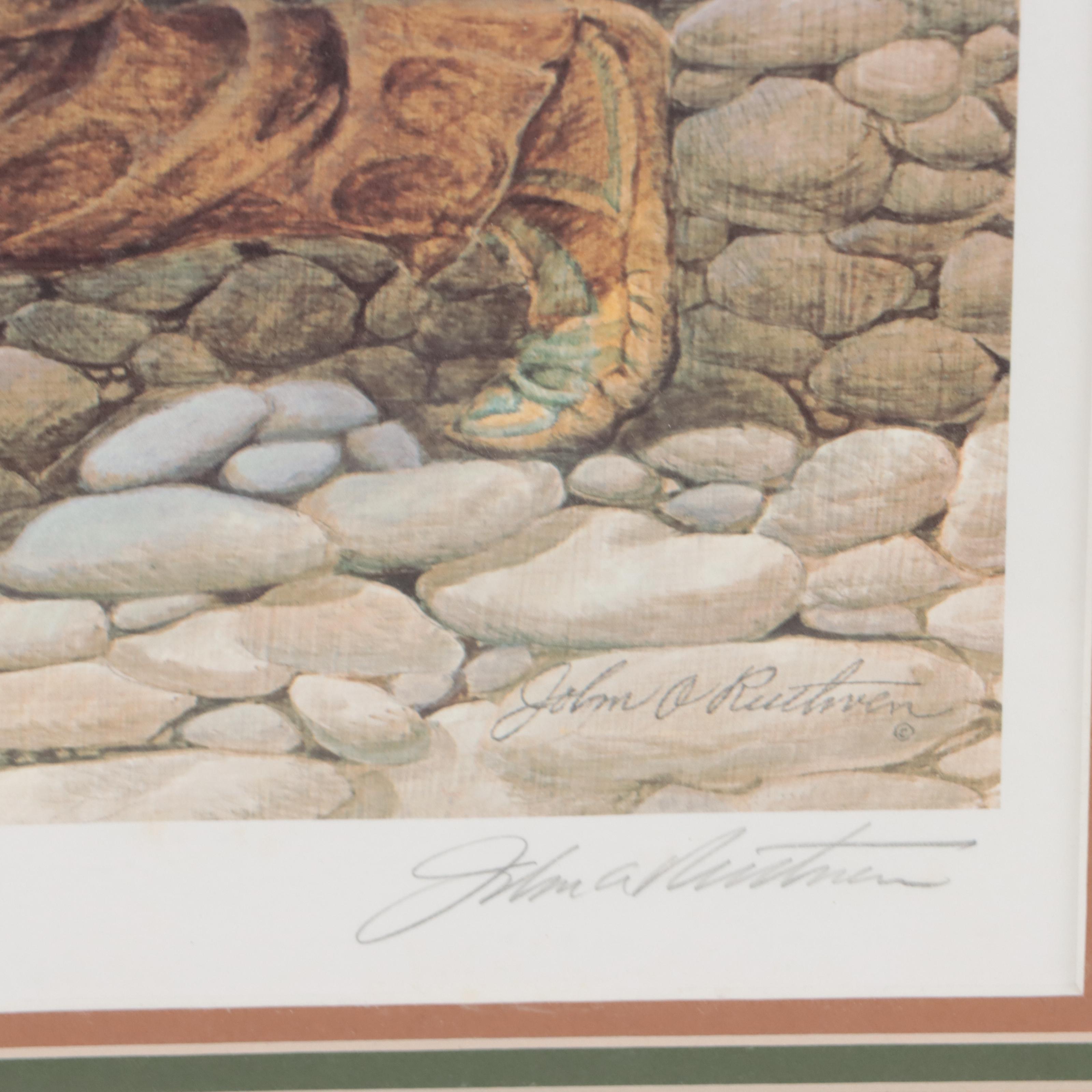 John Ruthven Offset Lithograph "Shawnee Indian"