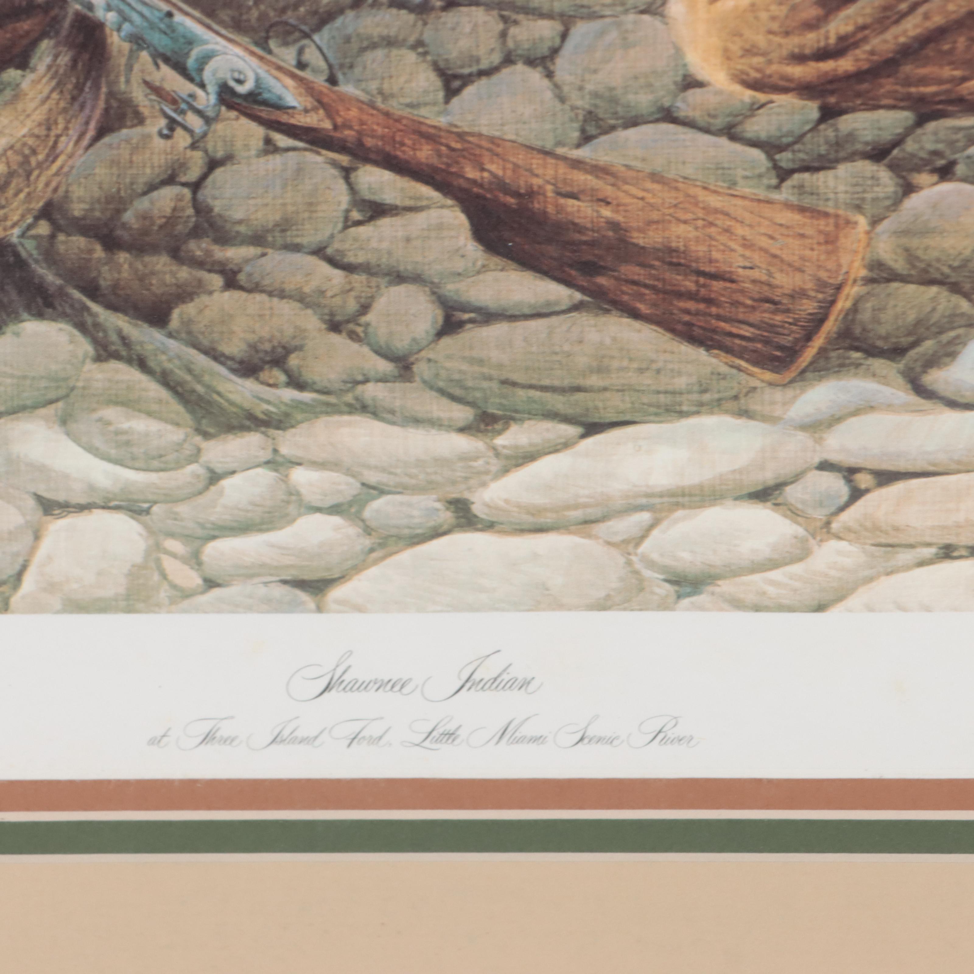 John Ruthven Offset Lithograph "Shawnee Indian"