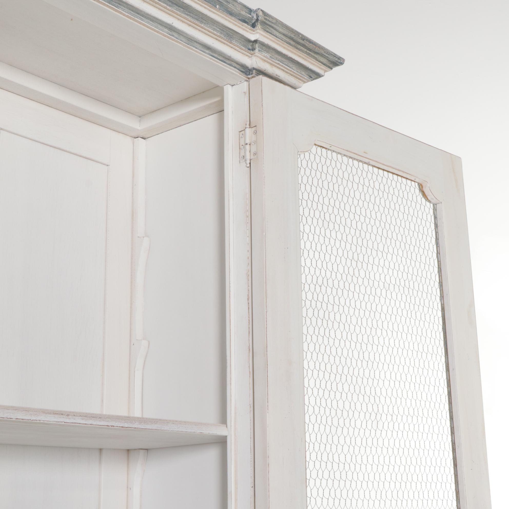 Painted Wood Bookcase Cabinet, 21st Century