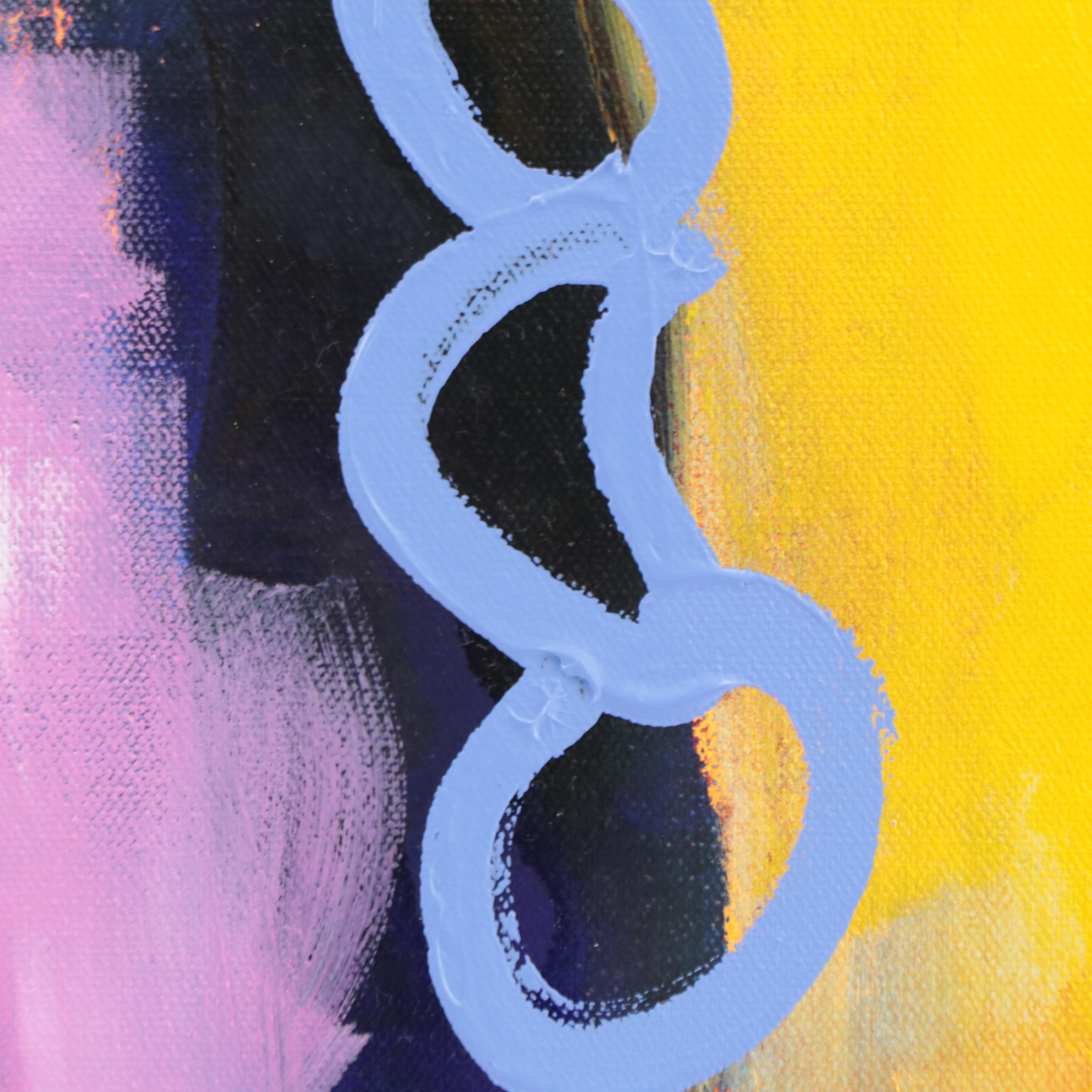 Milagros Pongo Abstract Mixed Media Painting "Life in Dream," 21st Century