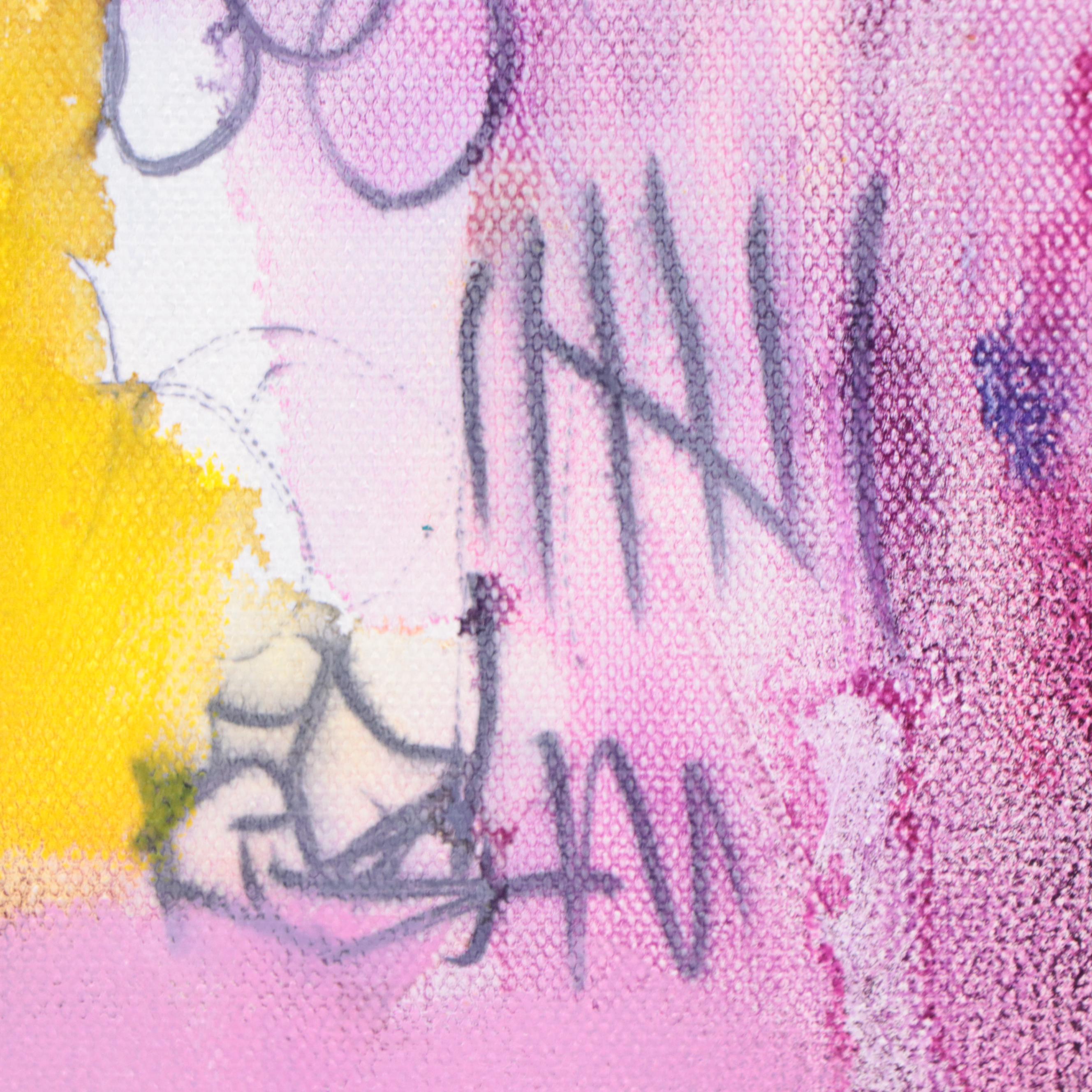 Milagros Pongo Abstract Mixed Media Painting "Life in Dream," 21st Century