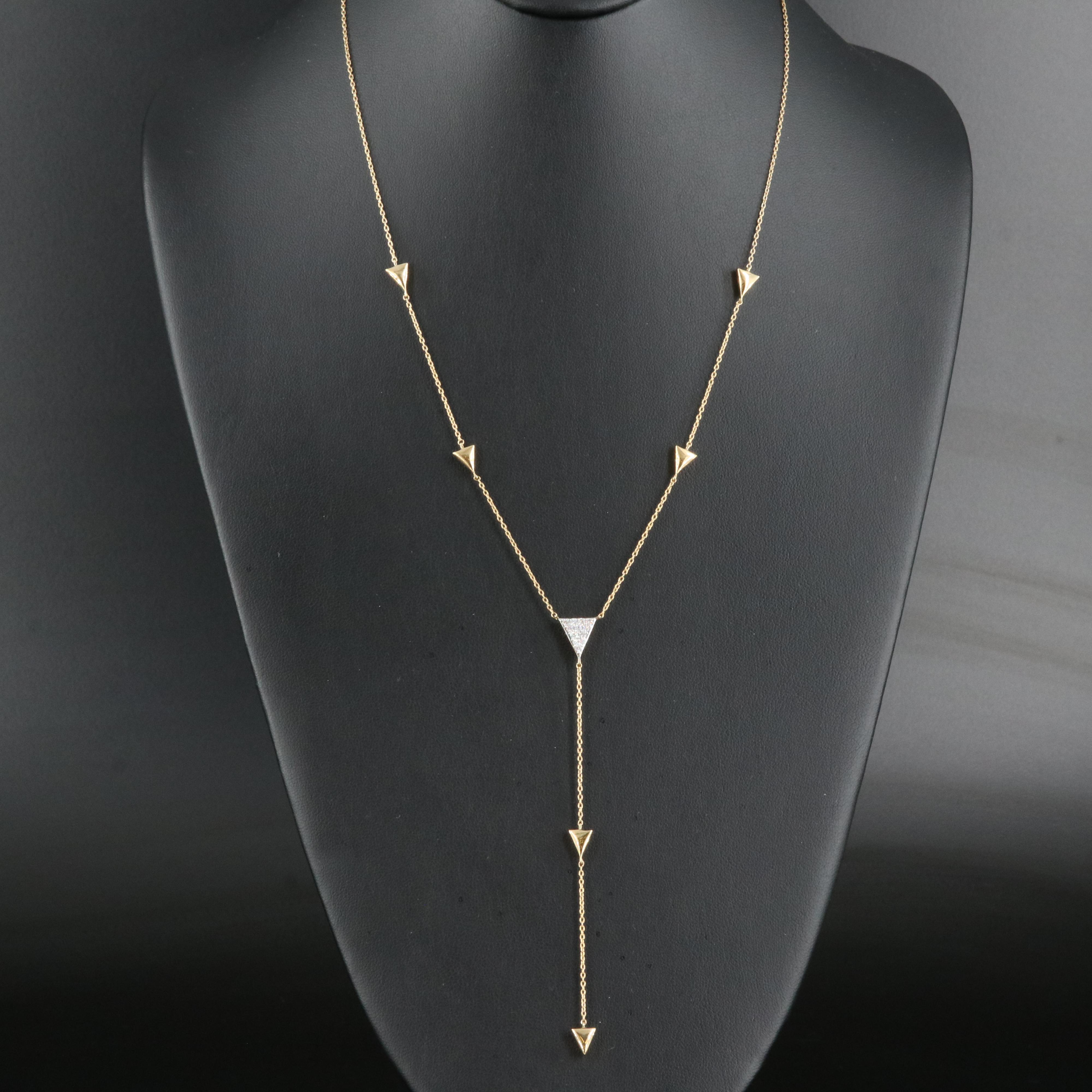 Sterling Diamond Y Necklace