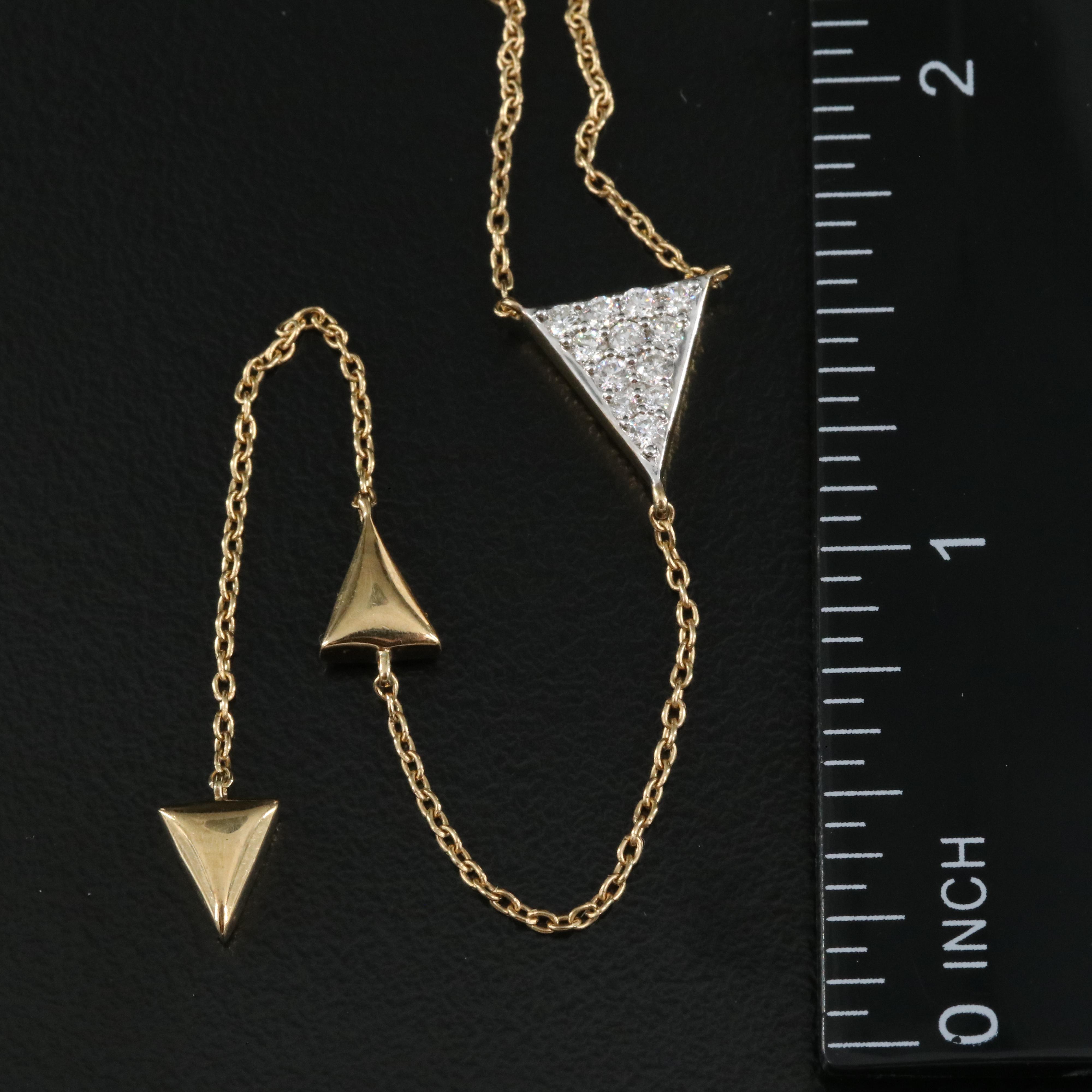 Sterling Diamond Y Necklace