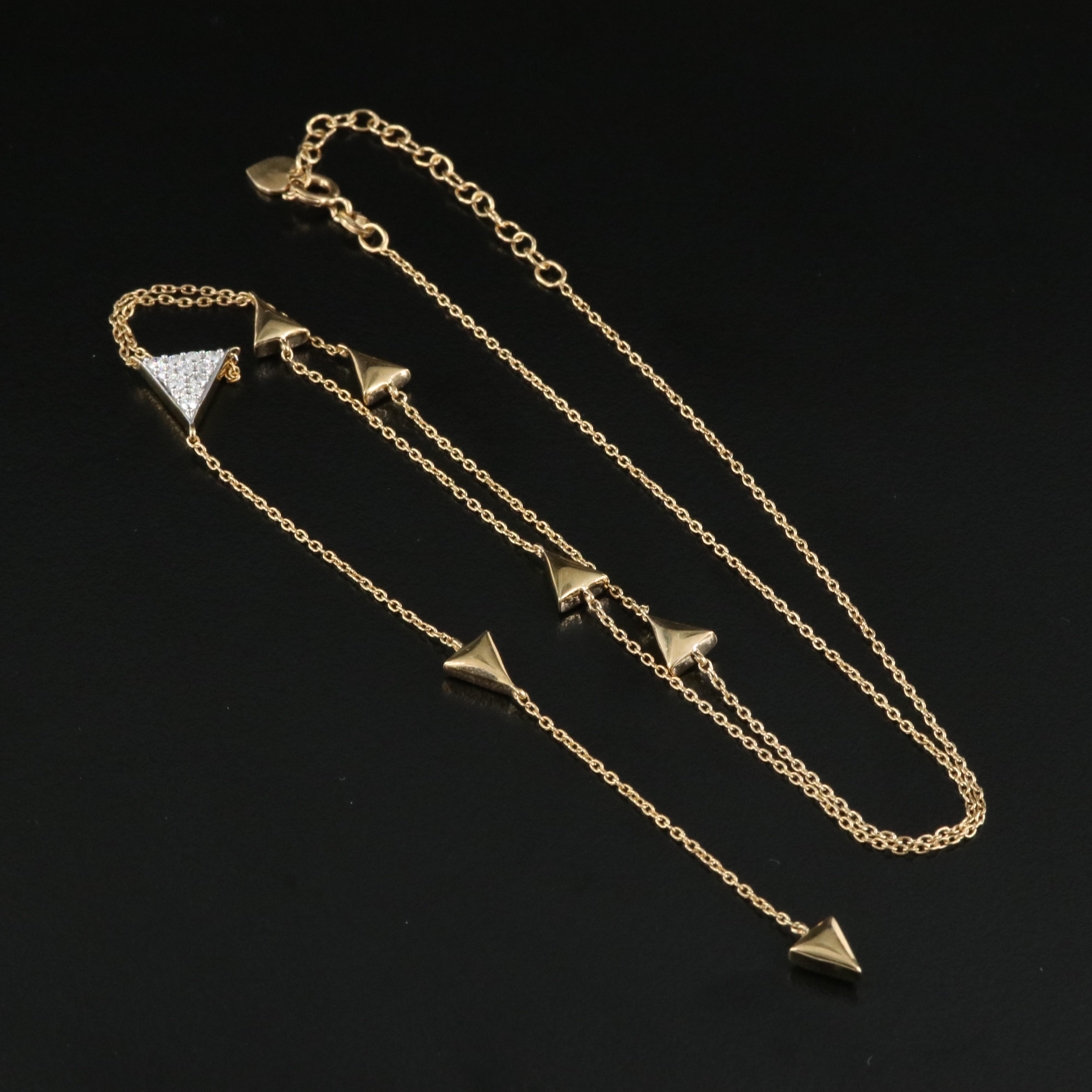 Sterling Diamond Y Necklace