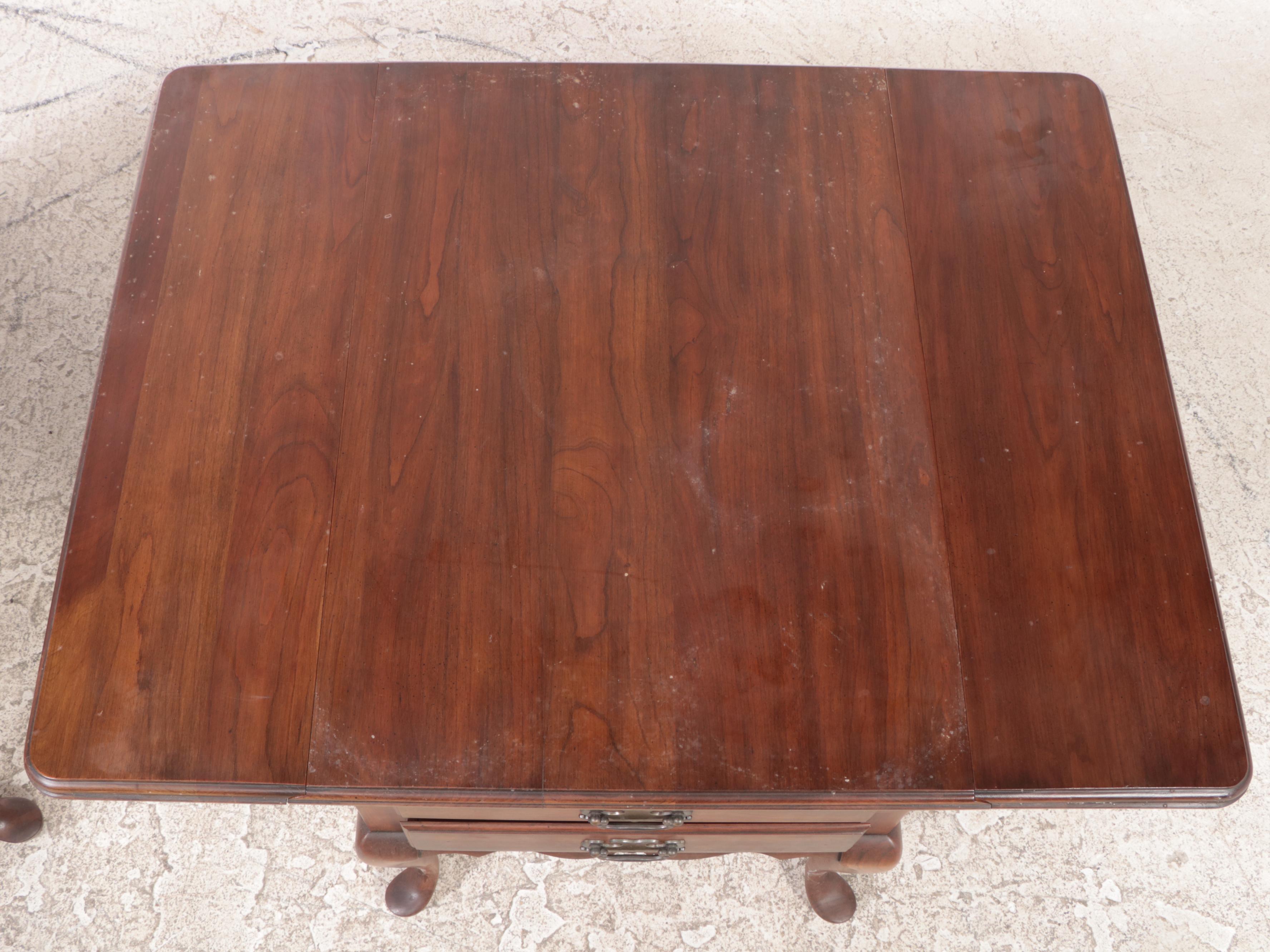 Two Pennsylvania House Queen Anne Style Cherrywood Side Tables