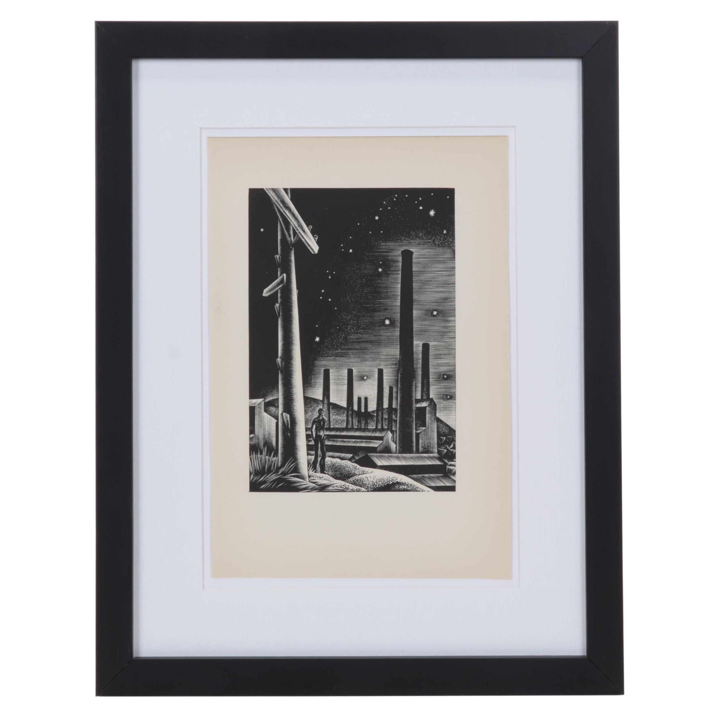 Lynd Ward Art Deco Woodcut From "Wild Pilgrimage," 1932