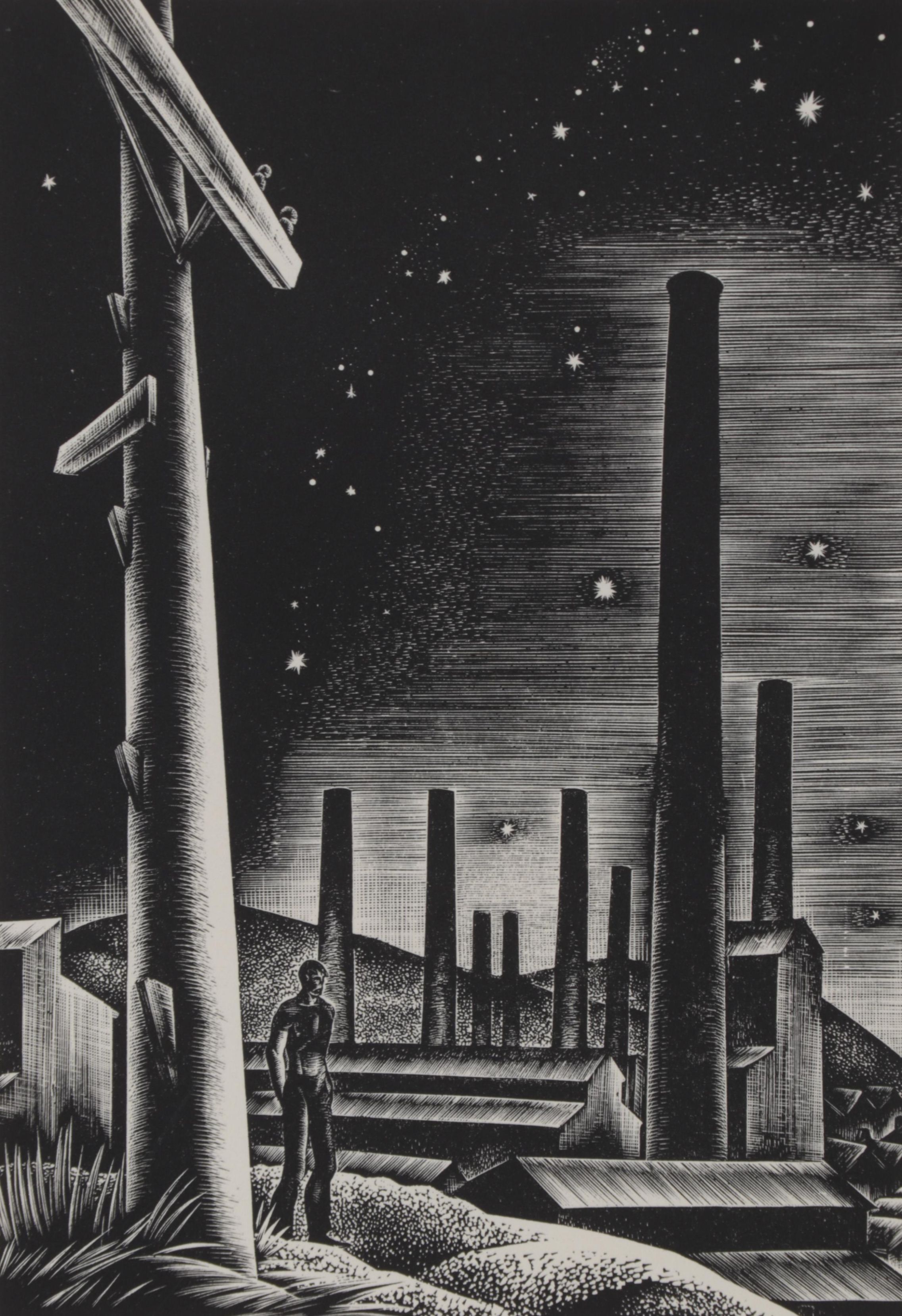 Lynd Ward Art Deco Woodcut From "Wild Pilgrimage," 1932
