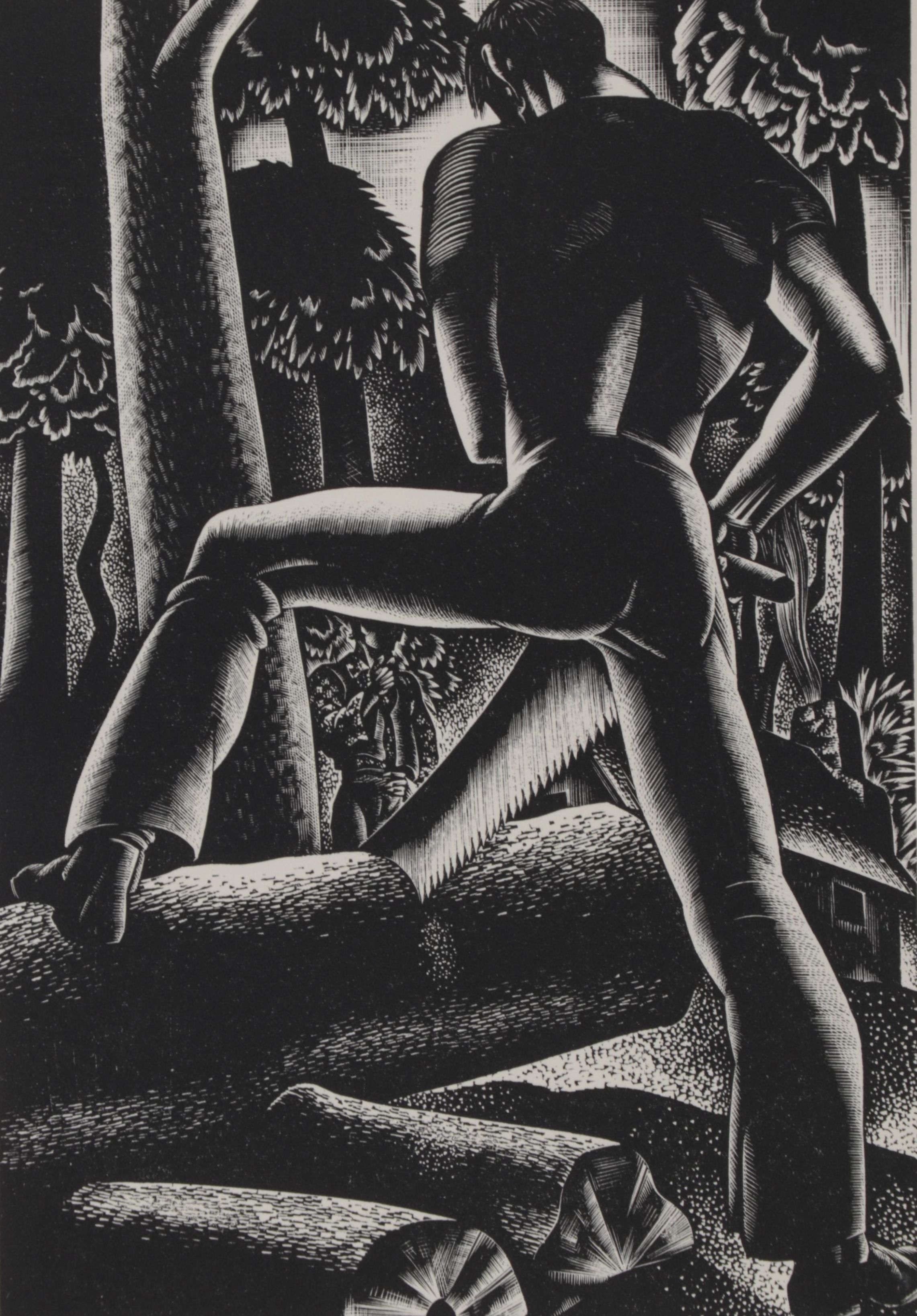 Lynd Ward Art Deco Woodcut From "Wild Pilgrimage," 1932