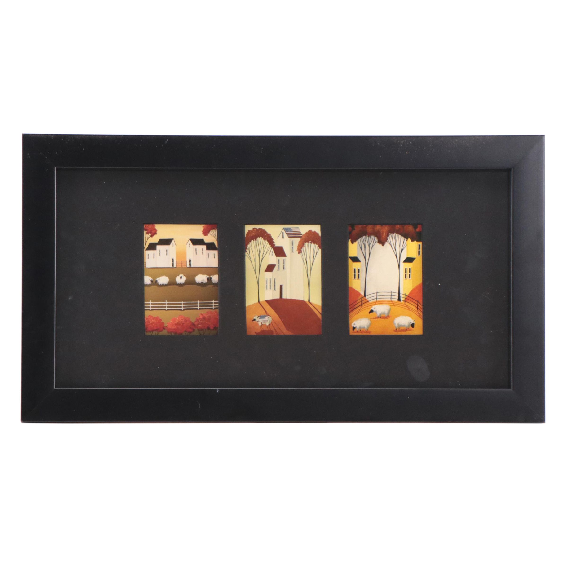 Debbie Criswell Folk Art Giclées of Sheep, 21st Century