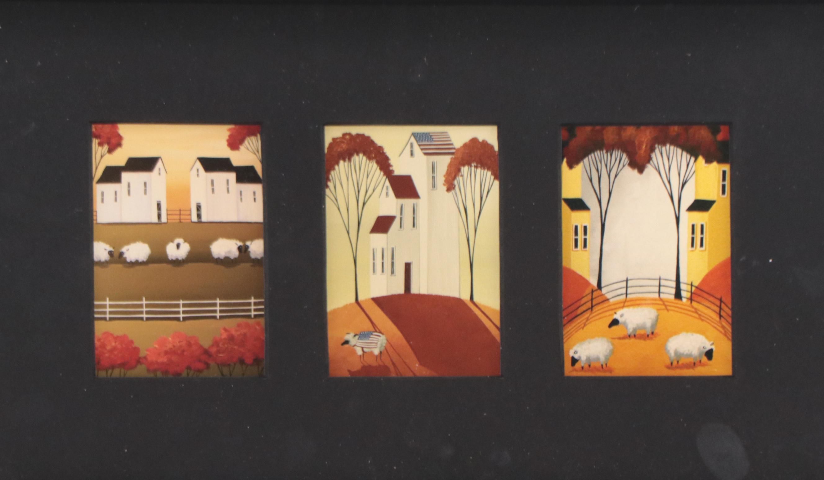 Debbie Criswell Folk Art Giclées of Sheep, 21st Century