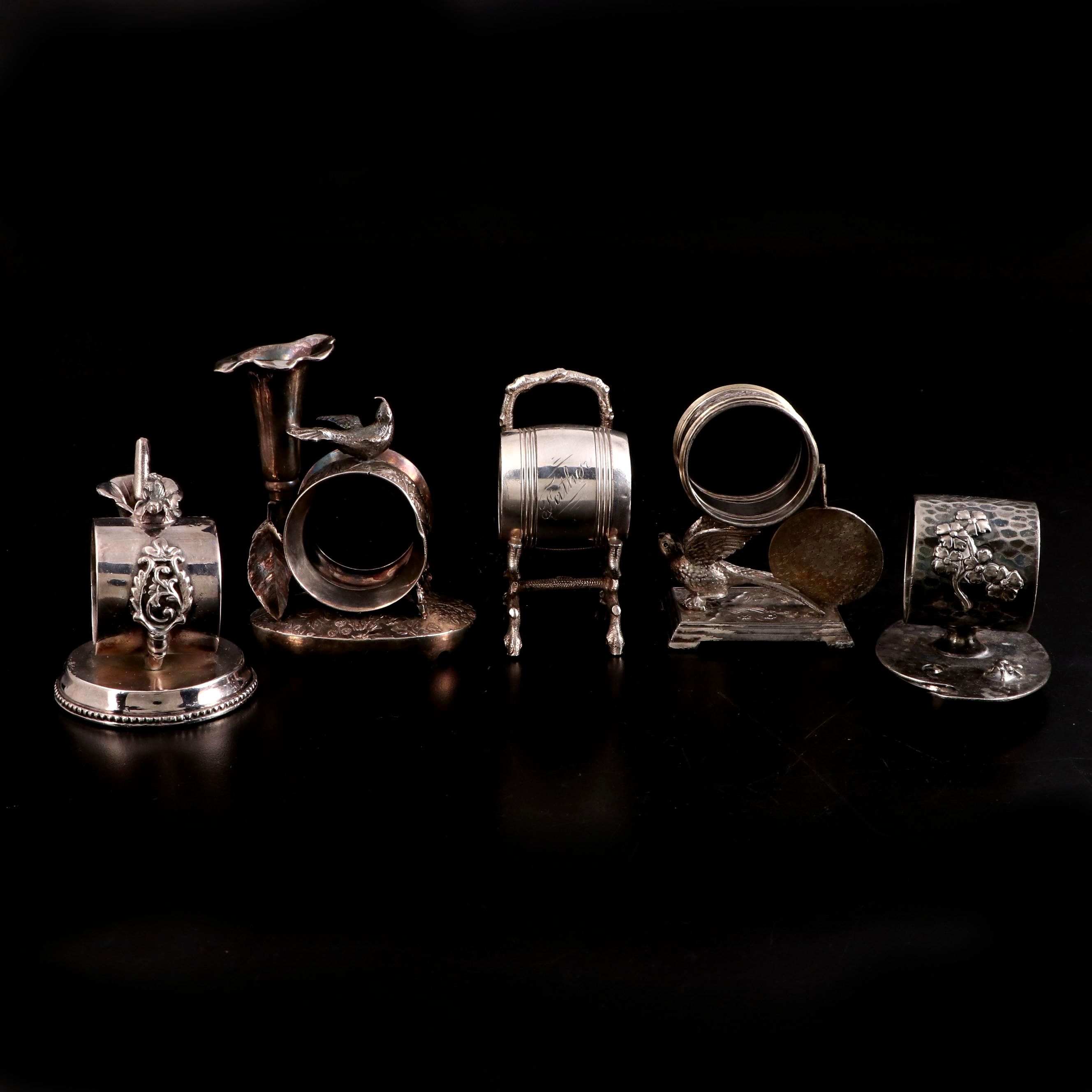 Derby Silver Co. with Smith & Co. and Other Silver Plate Napkin Rings