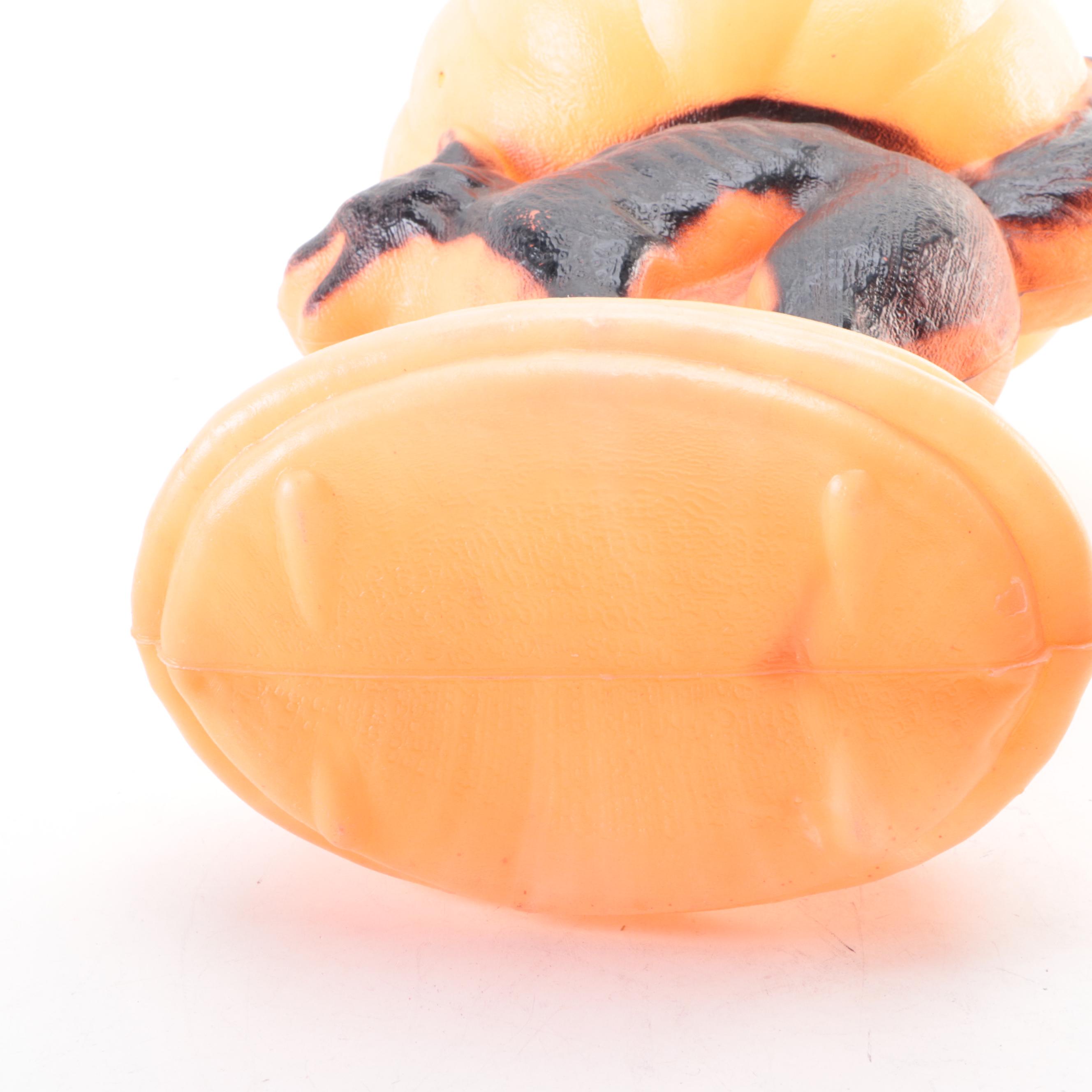 Jack-O-Lantern and Cat Figurine with Other Halloween Decor, Late 20th Century