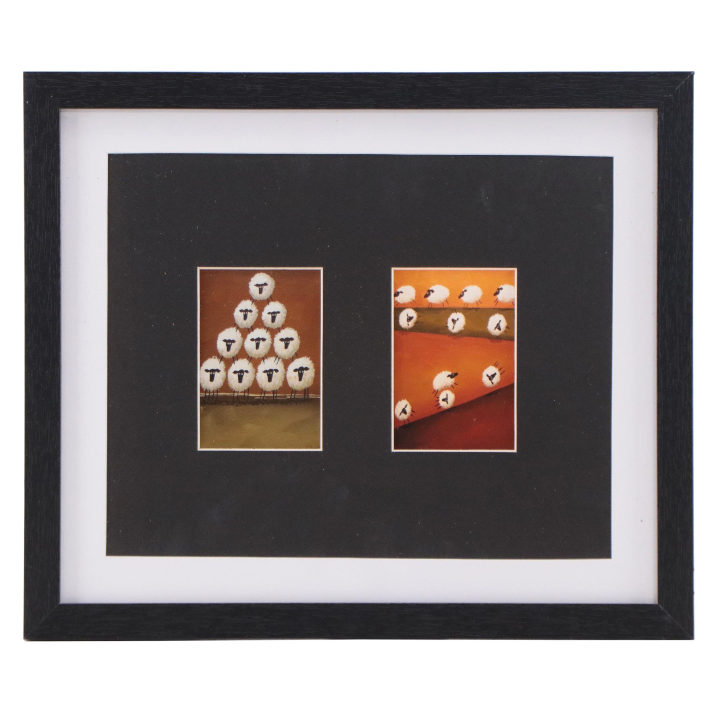 Debbie Criswell Folk Art Giclées of Sheep, 21st Century