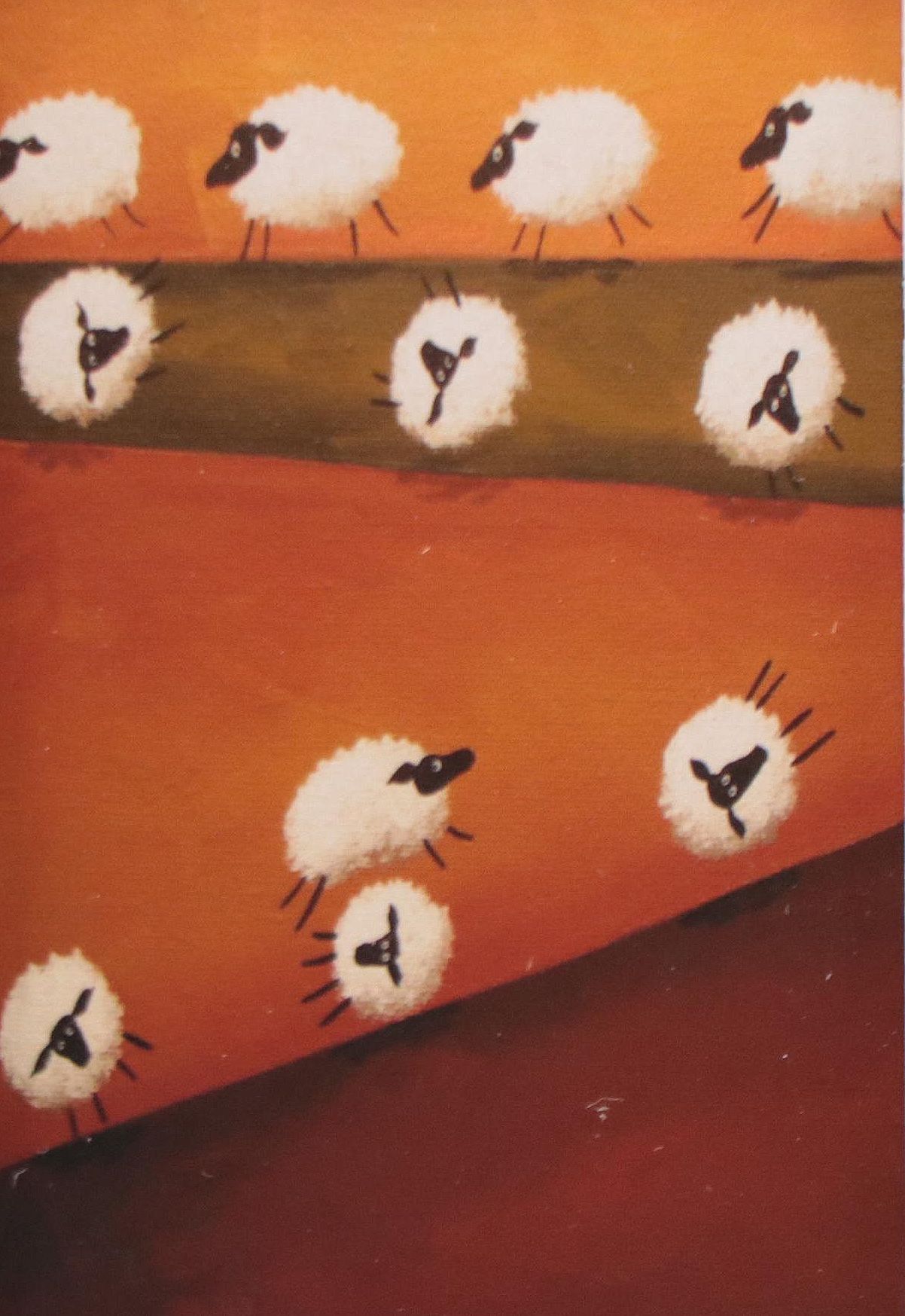 Debbie Criswell Folk Art Giclées of Sheep, 21st Century