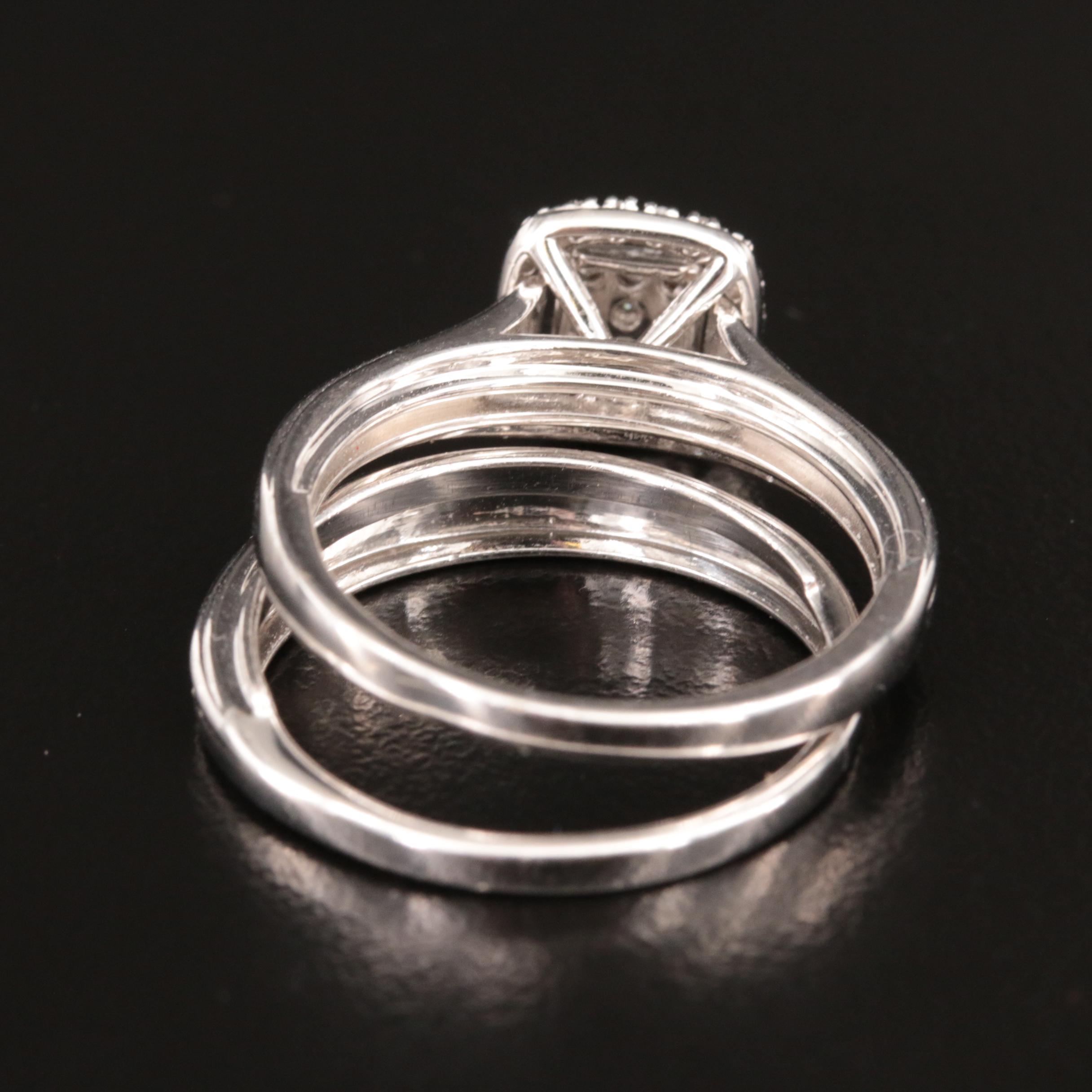 Sterling Diamond Ring Set