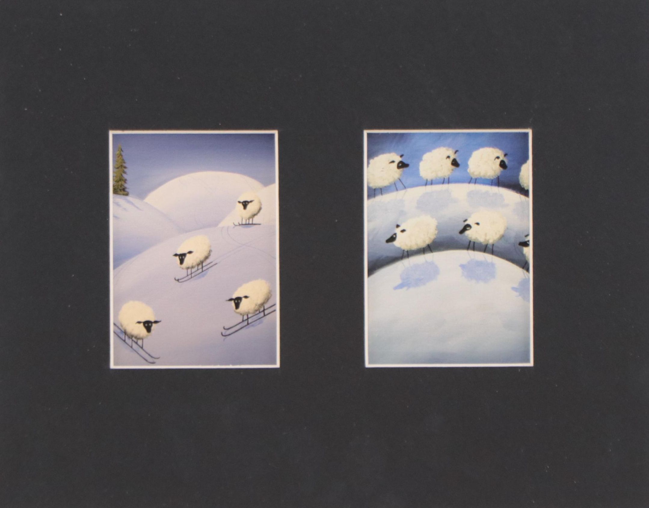 Debbie Criswell Folk Art Giclées of Sheep, 21st Century