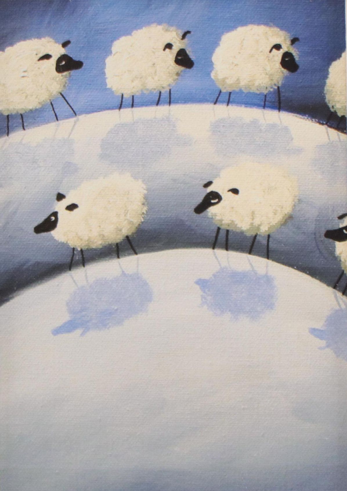 Debbie Criswell Folk Art Giclées of Sheep, 21st Century