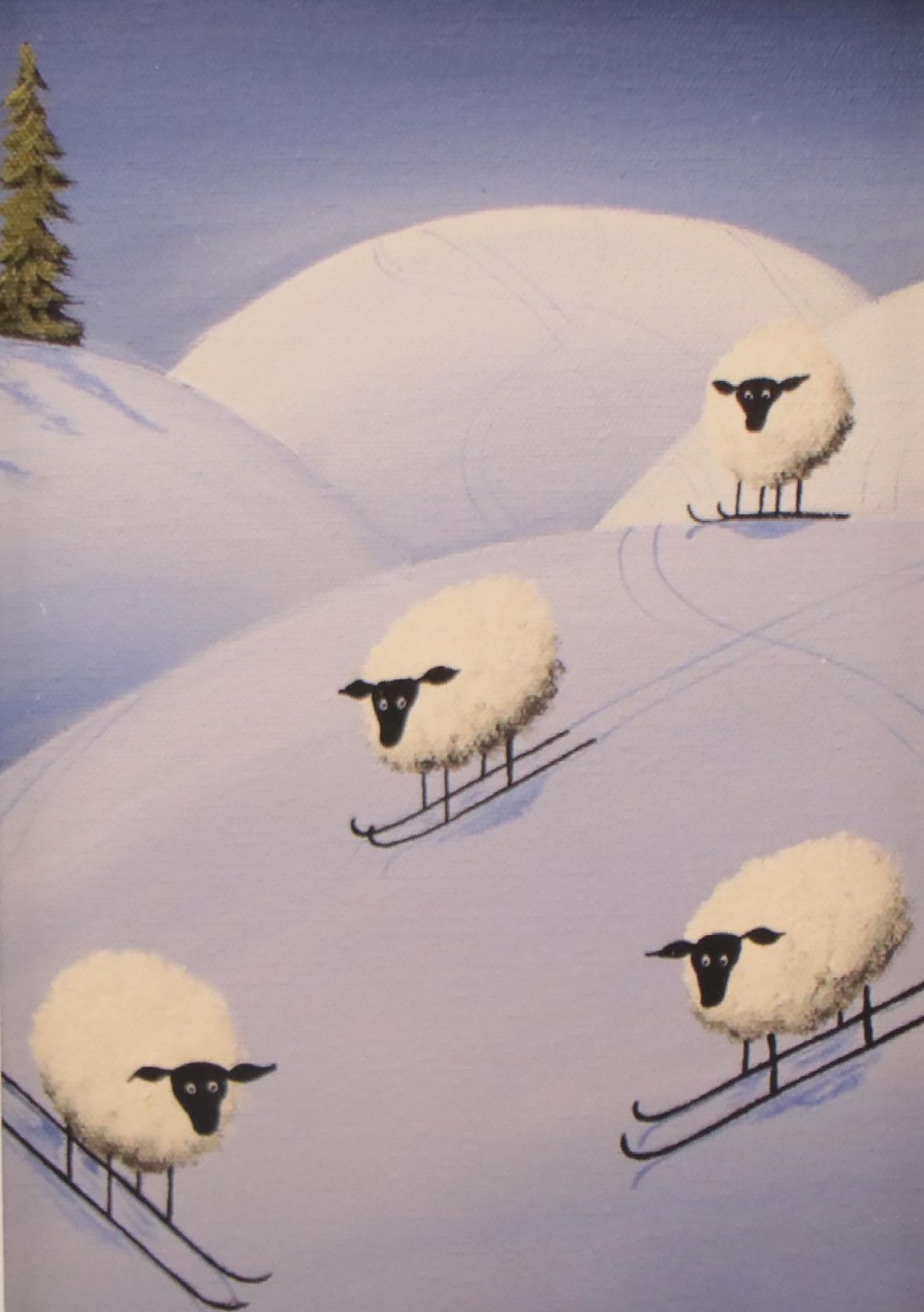 Debbie Criswell Folk Art Giclées of Sheep, 21st Century