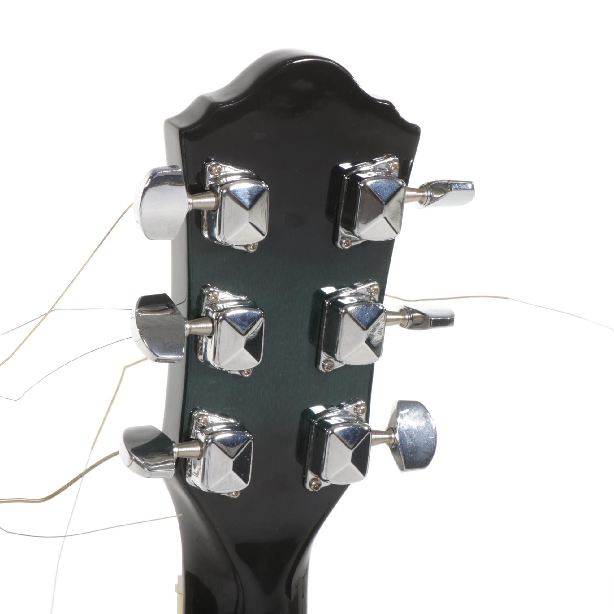 Ibanez Acoustic Guitar with Custom Cross Decal Model V70CE-TBS-27-01 in Case