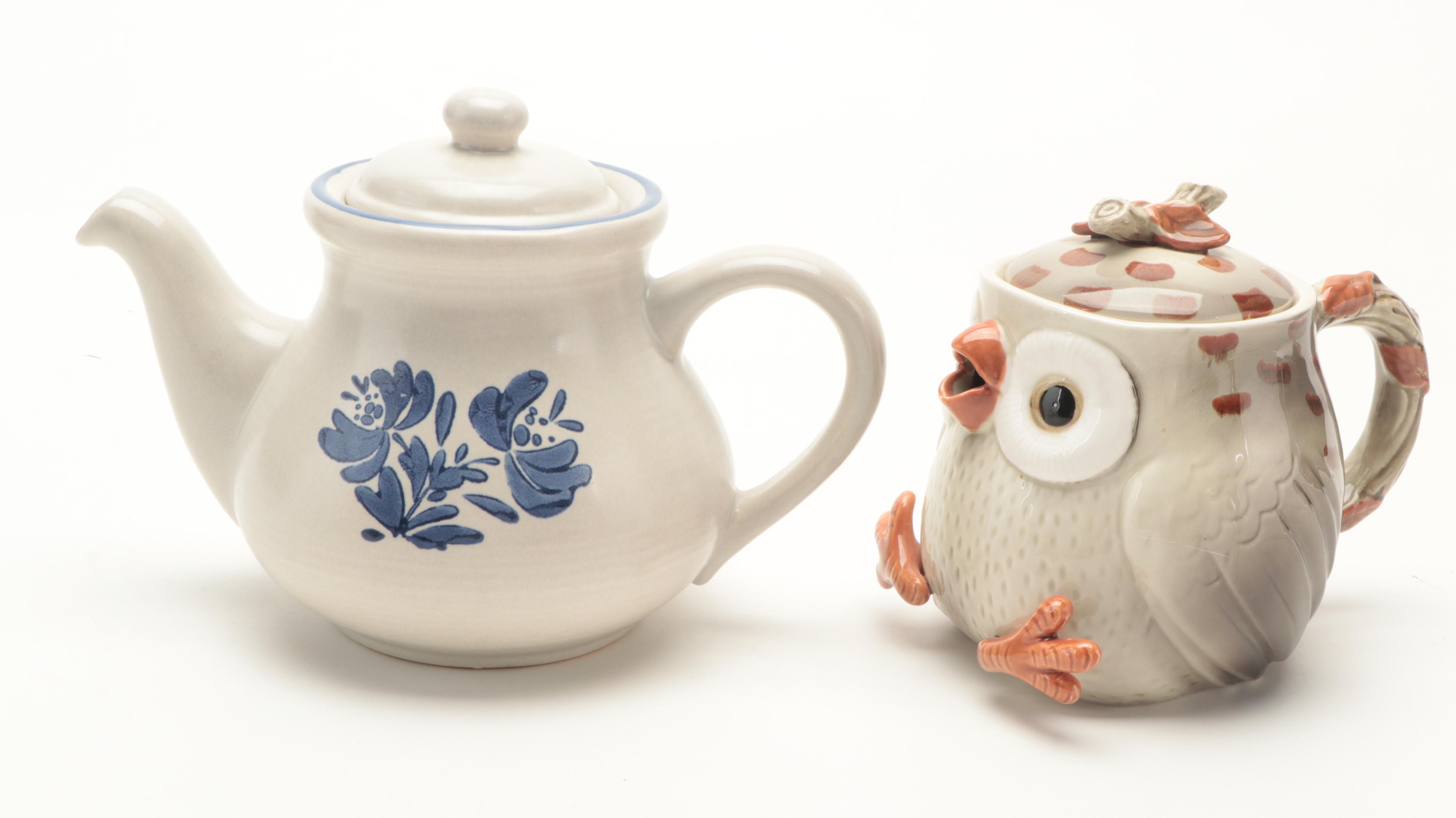 Royal Albert "Brigadoon" Bone China Teapot with Other Ceramic Teapots