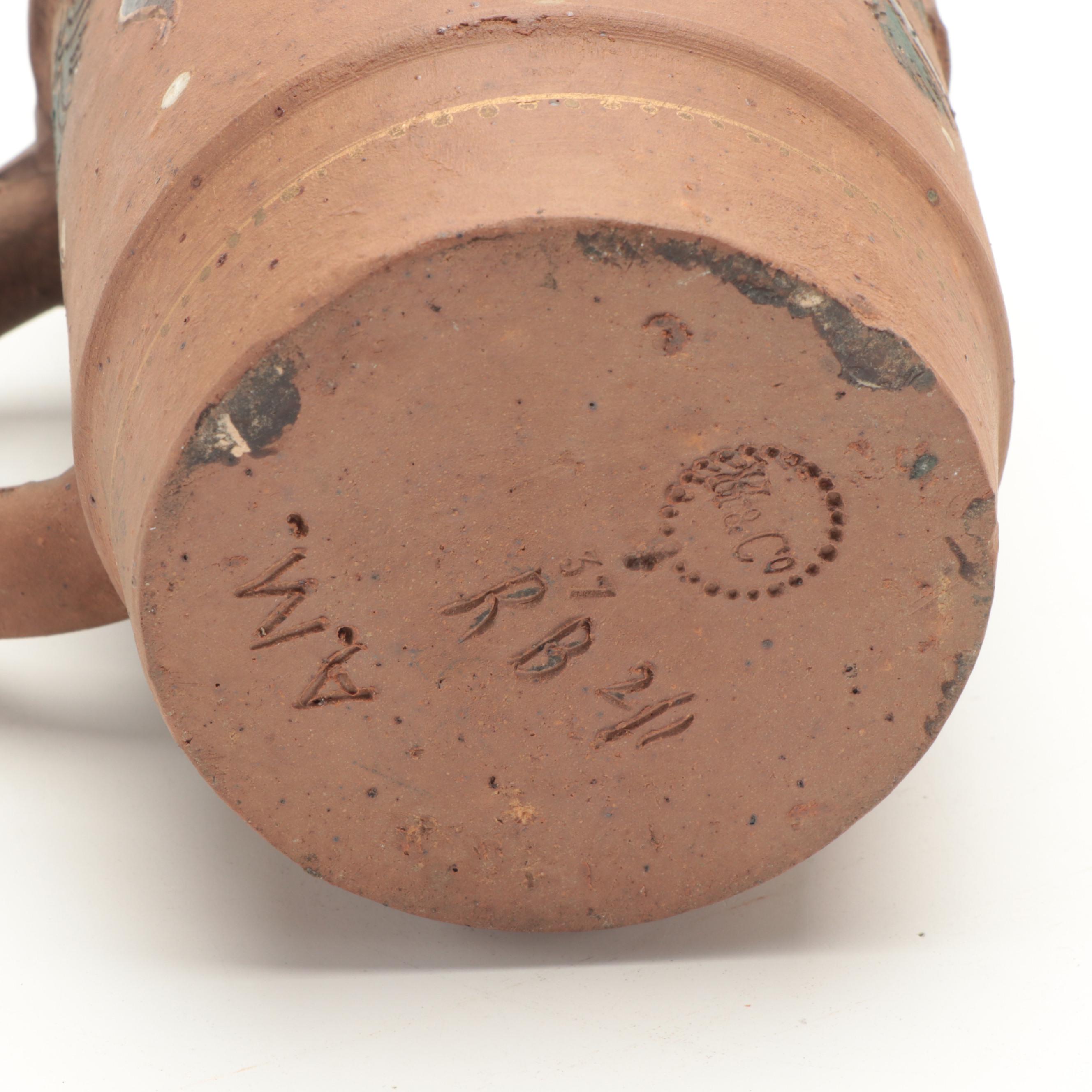 Haviland & Co. Ernst Chaplet Stoneware Pitcher, Late 19th Century