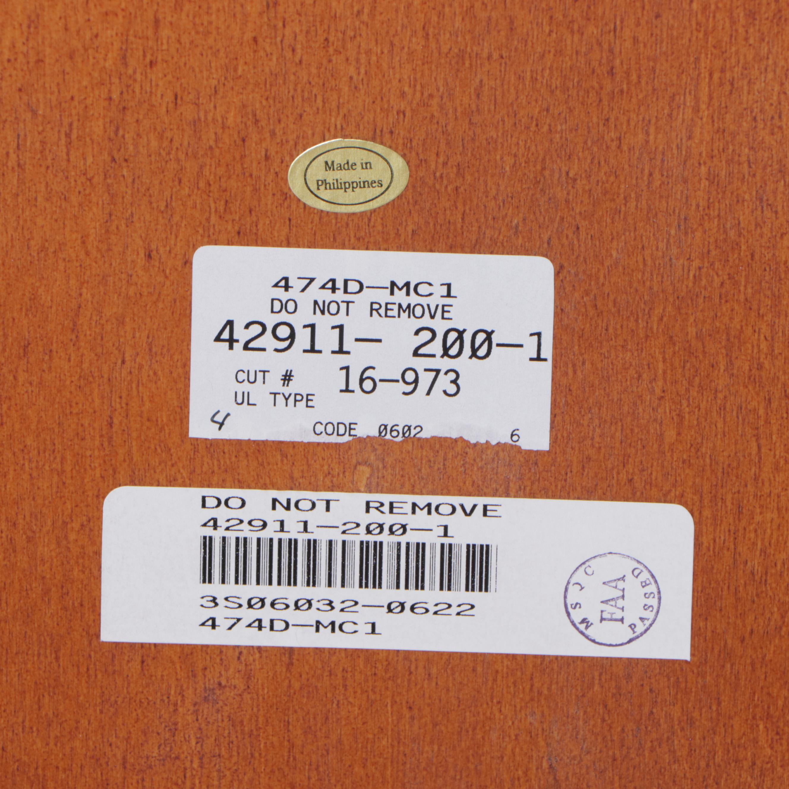 Thomasville "Bogart Luxe" Art Deco Style Burl Wood Chest with Wall Mirror