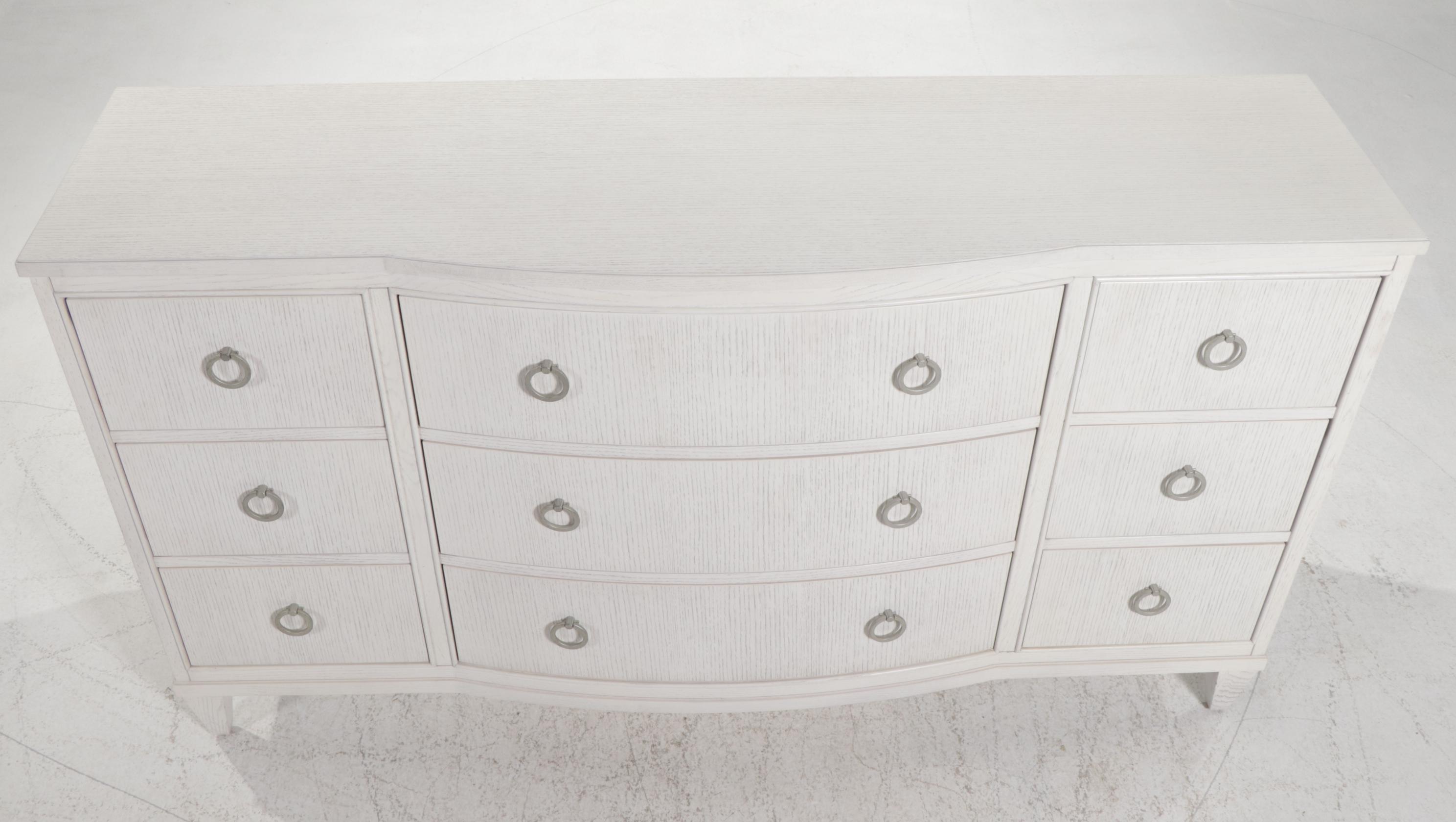 Ethan Allen "Heston" Oak-Veneered Nine-Drawer Dresser